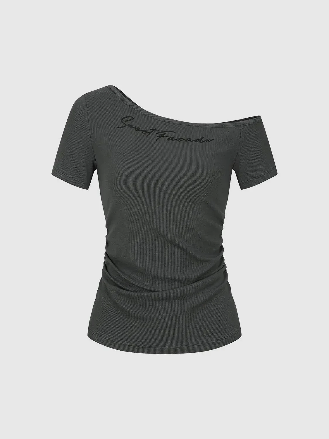 17999-sweet-panda-one-shoulder-ruched-printed-t-shirt-7.webp Sweet Panda One Shoulder Ruched Printed T Shirt