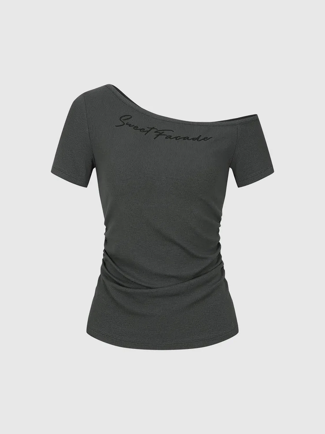 17999-sweet-panda-one-shoulder-ruched-printed-t-shirt-9.webp Sweet Panda One Shoulder Ruched Printed T Shirt