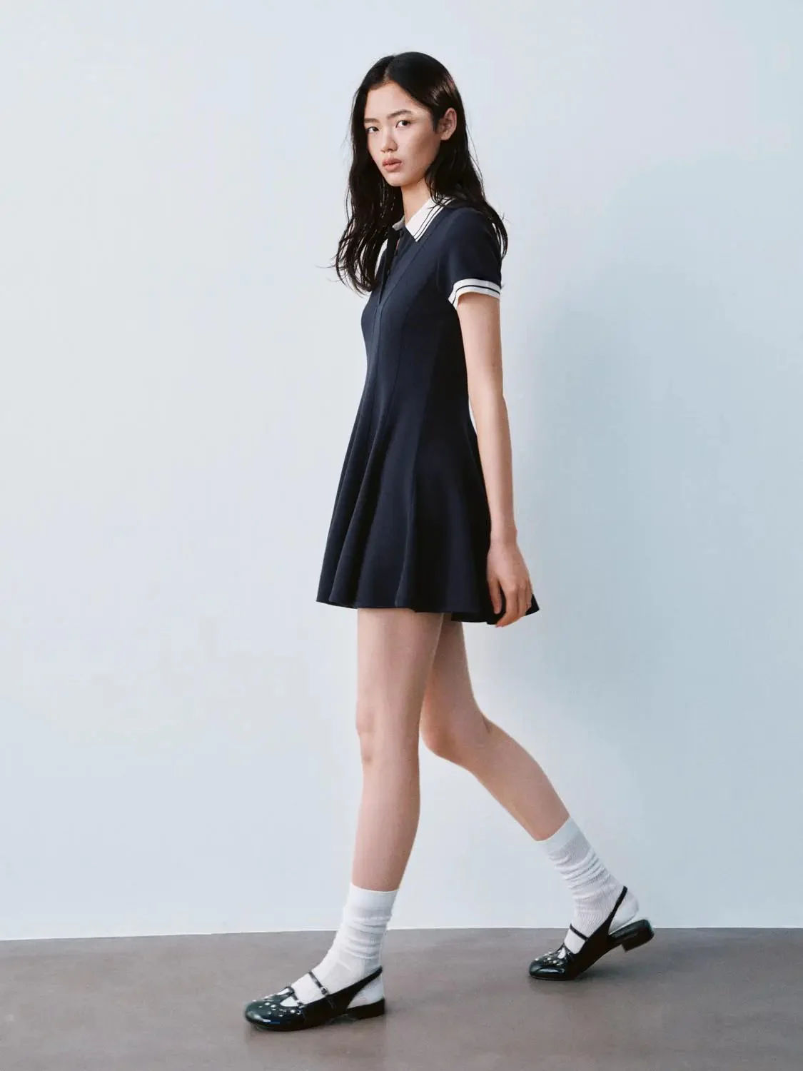 180-polo-neck-short-sleeve-a-line-with-stretch-dresses-14.webp Polo Neck Short Sleeve A Line With Stretch Dresses