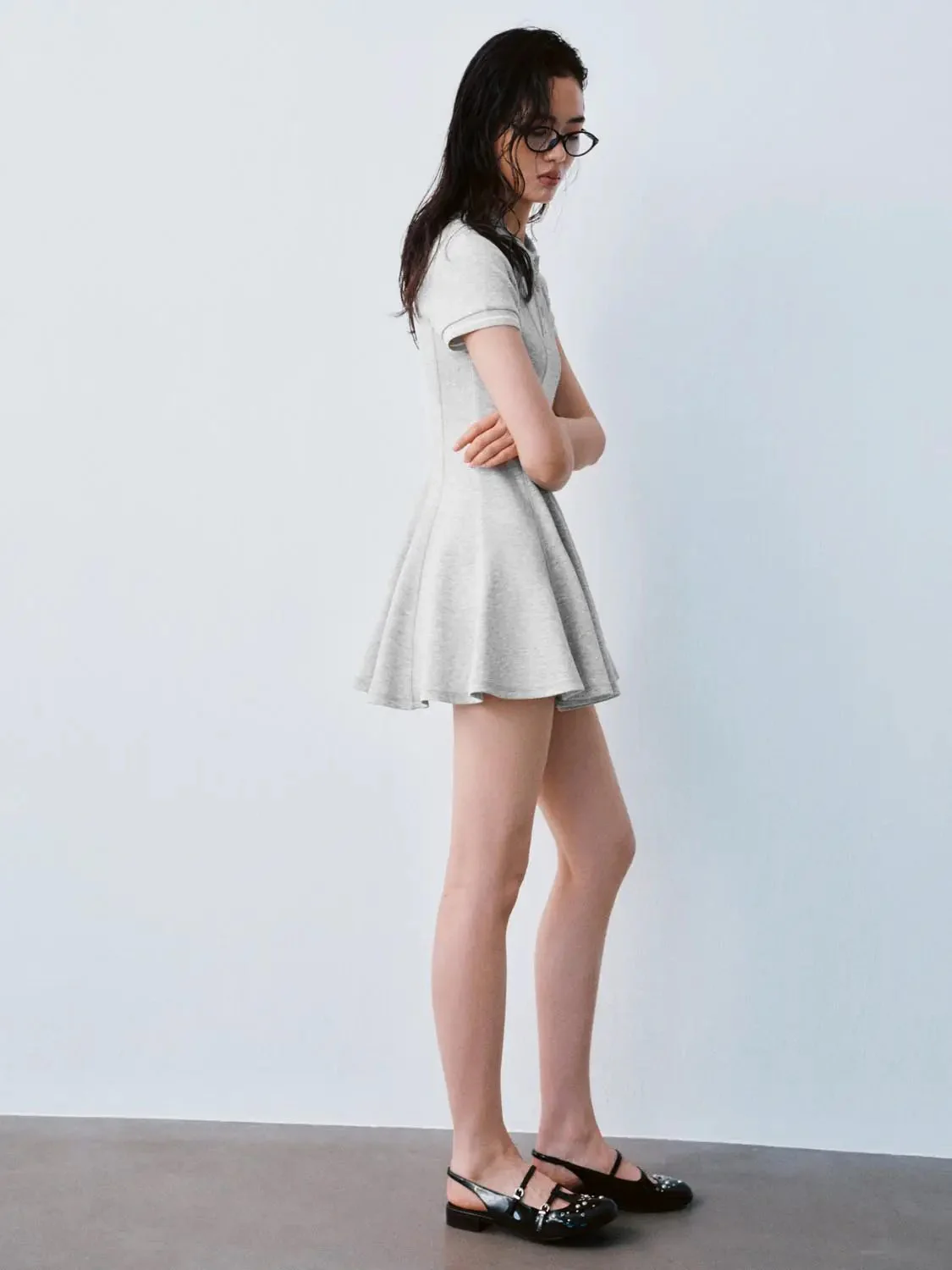 180-polo-neck-short-sleeve-a-line-with-stretch-dresses-4.webp Polo Neck Short Sleeve A Line With Stretch Dresses