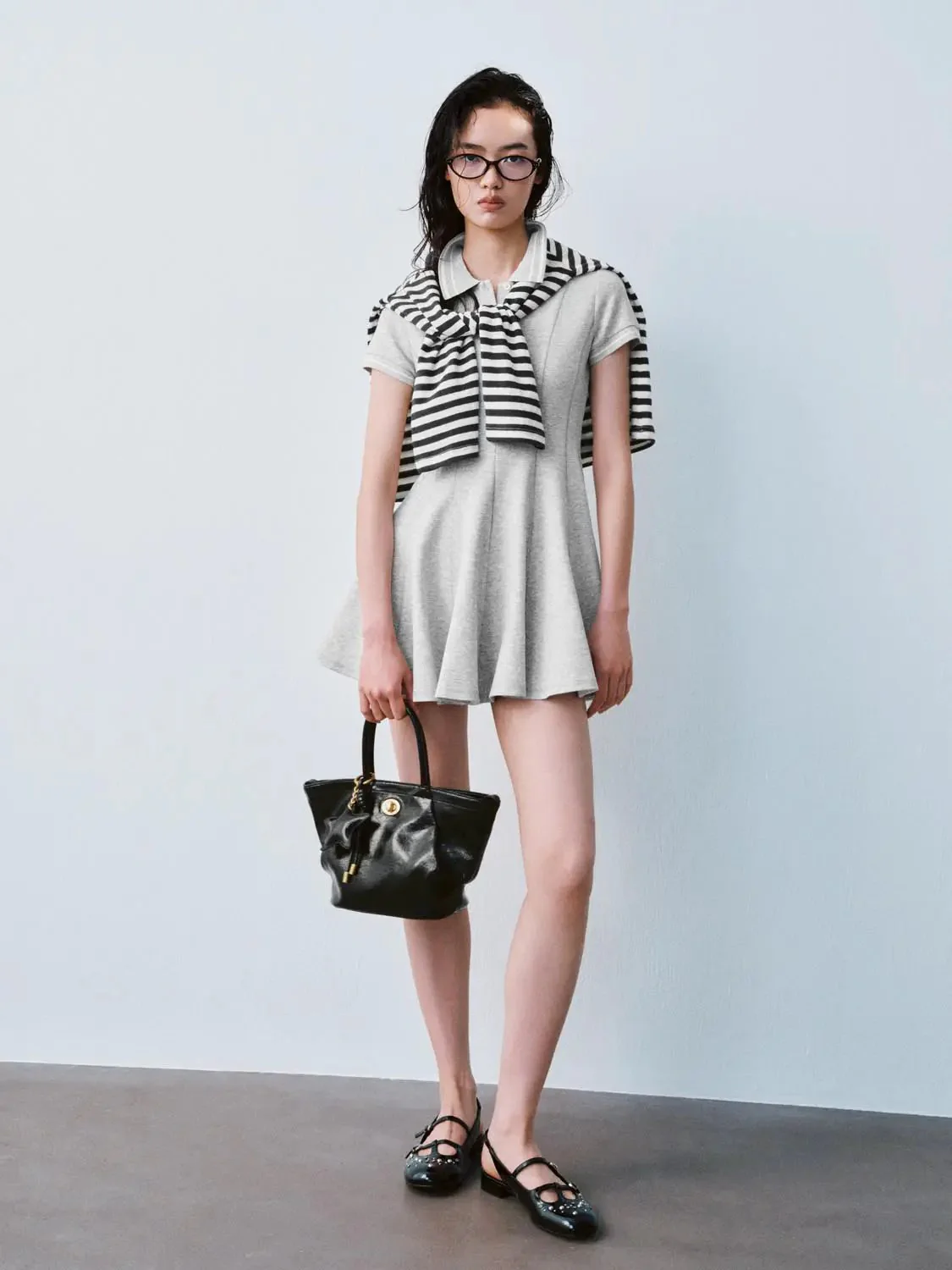 180-polo-neck-short-sleeve-a-line-with-stretch-dresses-5.webp Polo Neck Short Sleeve A Line With Stretch Dresses