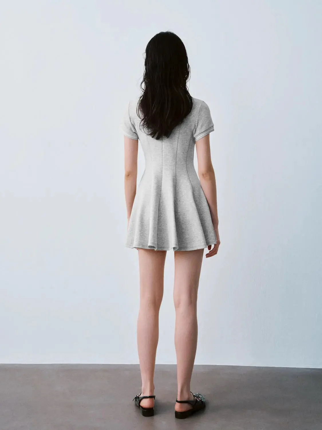 180-polo-neck-short-sleeve-a-line-with-stretch-dresses-6.webp Polo Neck Short Sleeve A Line With Stretch Dresses