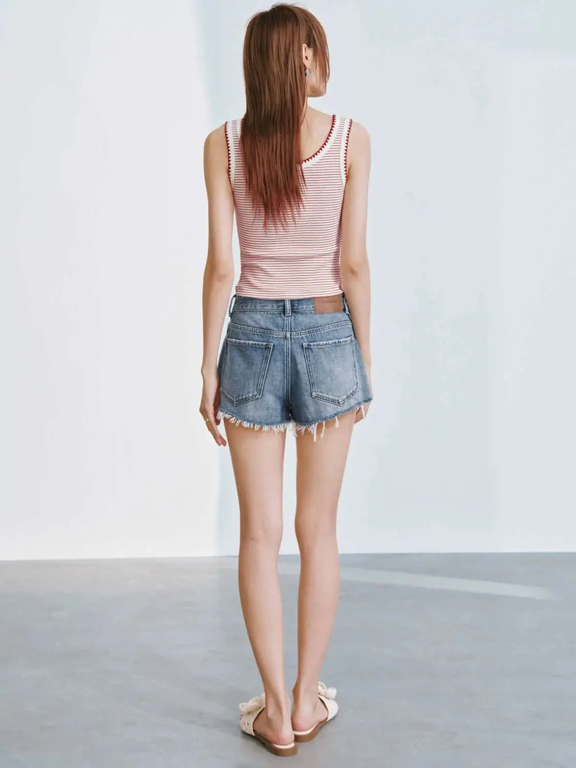 18009-cotton-stripe-embroidered-trim-sleeveless-t-shirt-4.webp Cotton Stripe Embroidered Trim Sleeveless T Shirt
