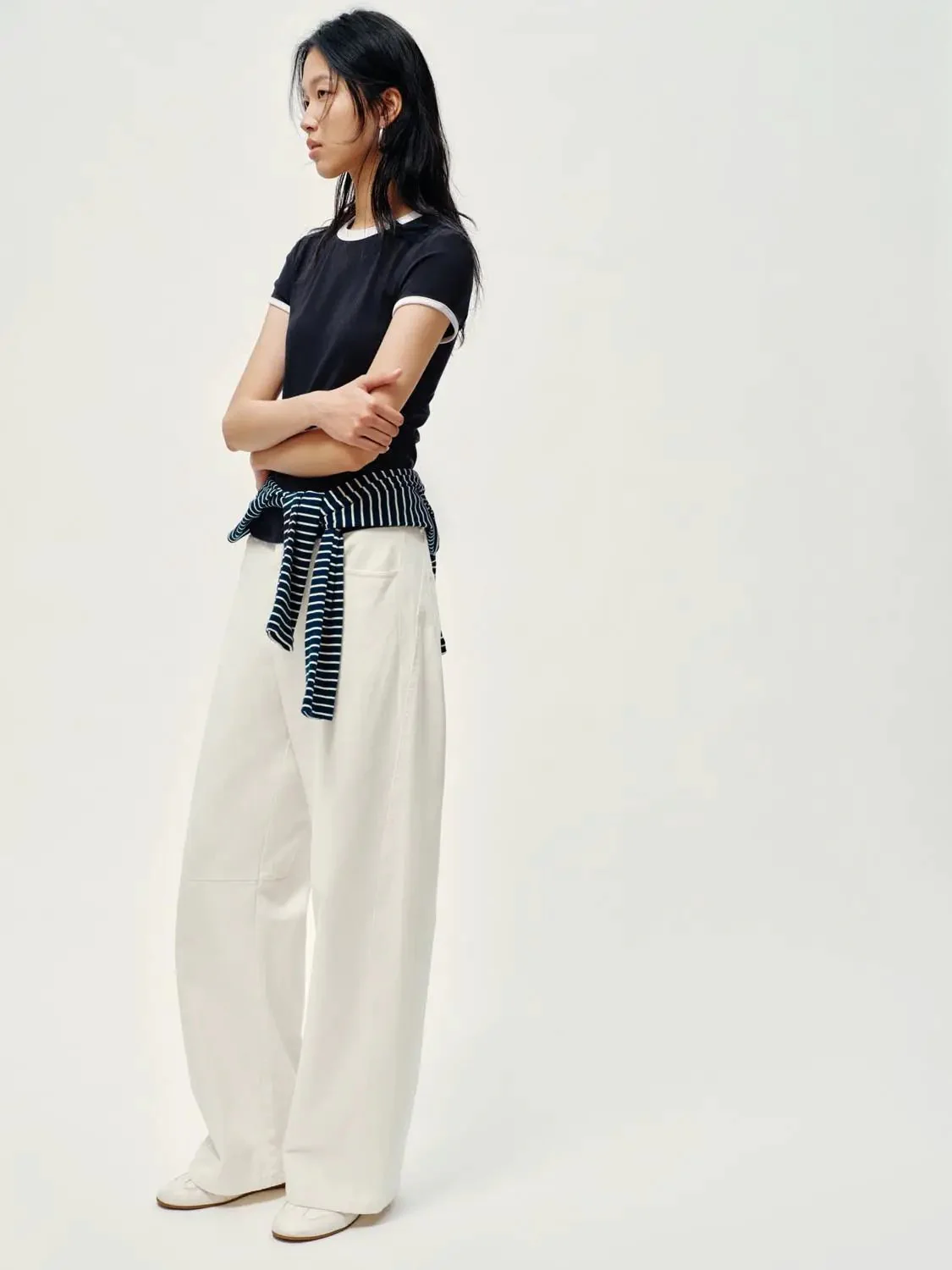 18029-cotton-lyocell-blend-crew-neck-contrast-trim-t-shirt-5.webp Cotton Lyocell Blend Crew Neck Contrast Trim T Shirt