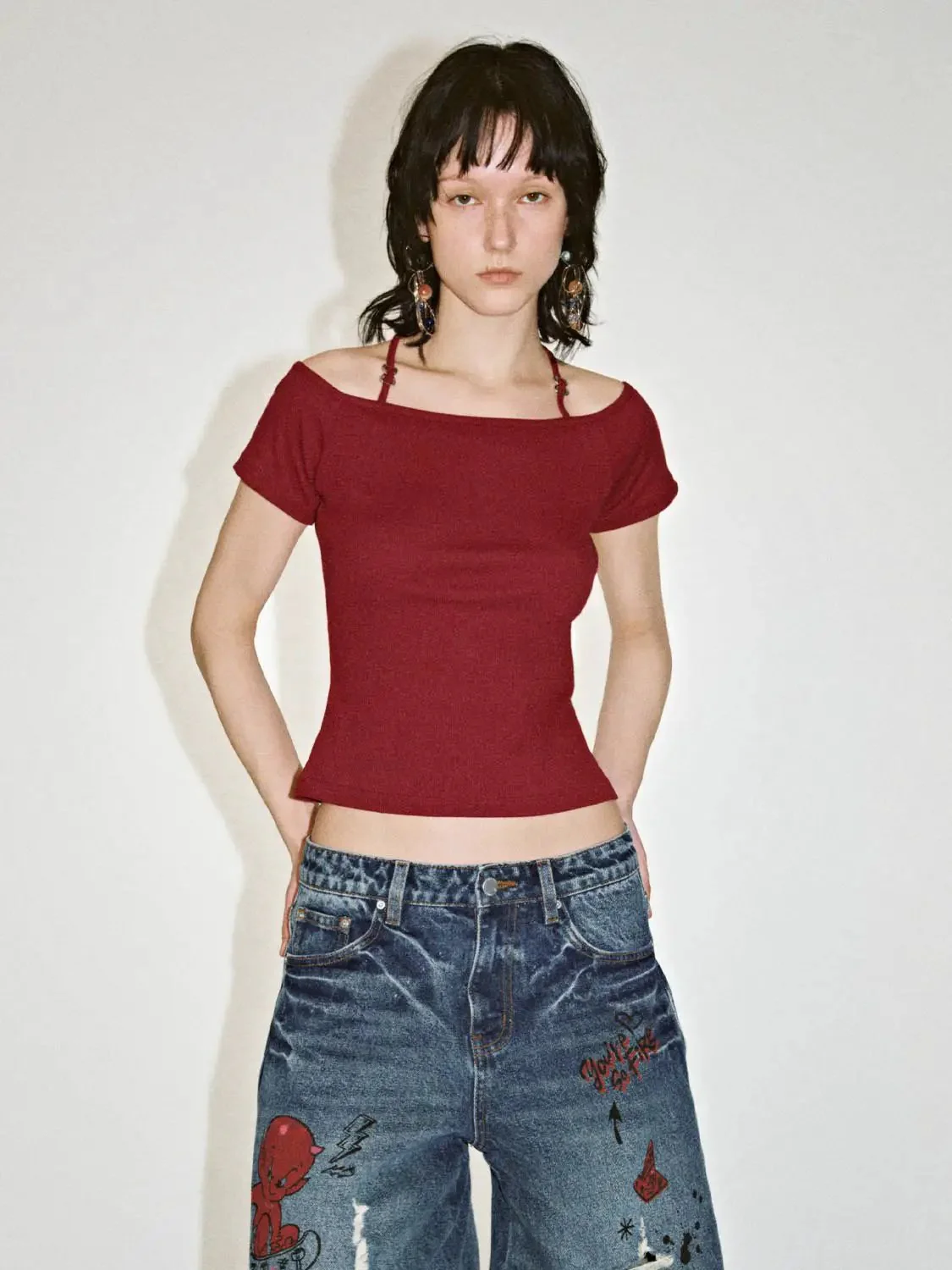 18040-cotton-strappy-boat-neck-skinny-t-shirts-9.webp Cotton Strappy Boat Neck Skinny T-Shirts