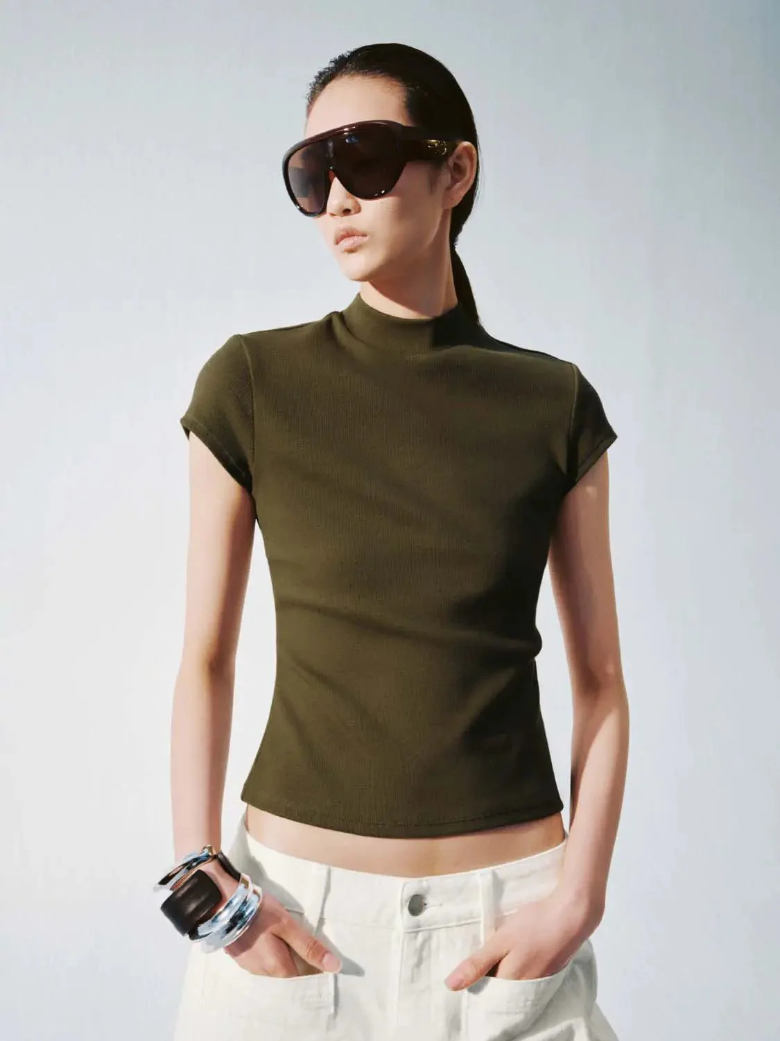 18066-premium-cotton-rib-mock-neck-slim-fit-casual-t-shirts-18.webp Premium Cotton Rib Mock Neck Slim Fit Casual T Shirts