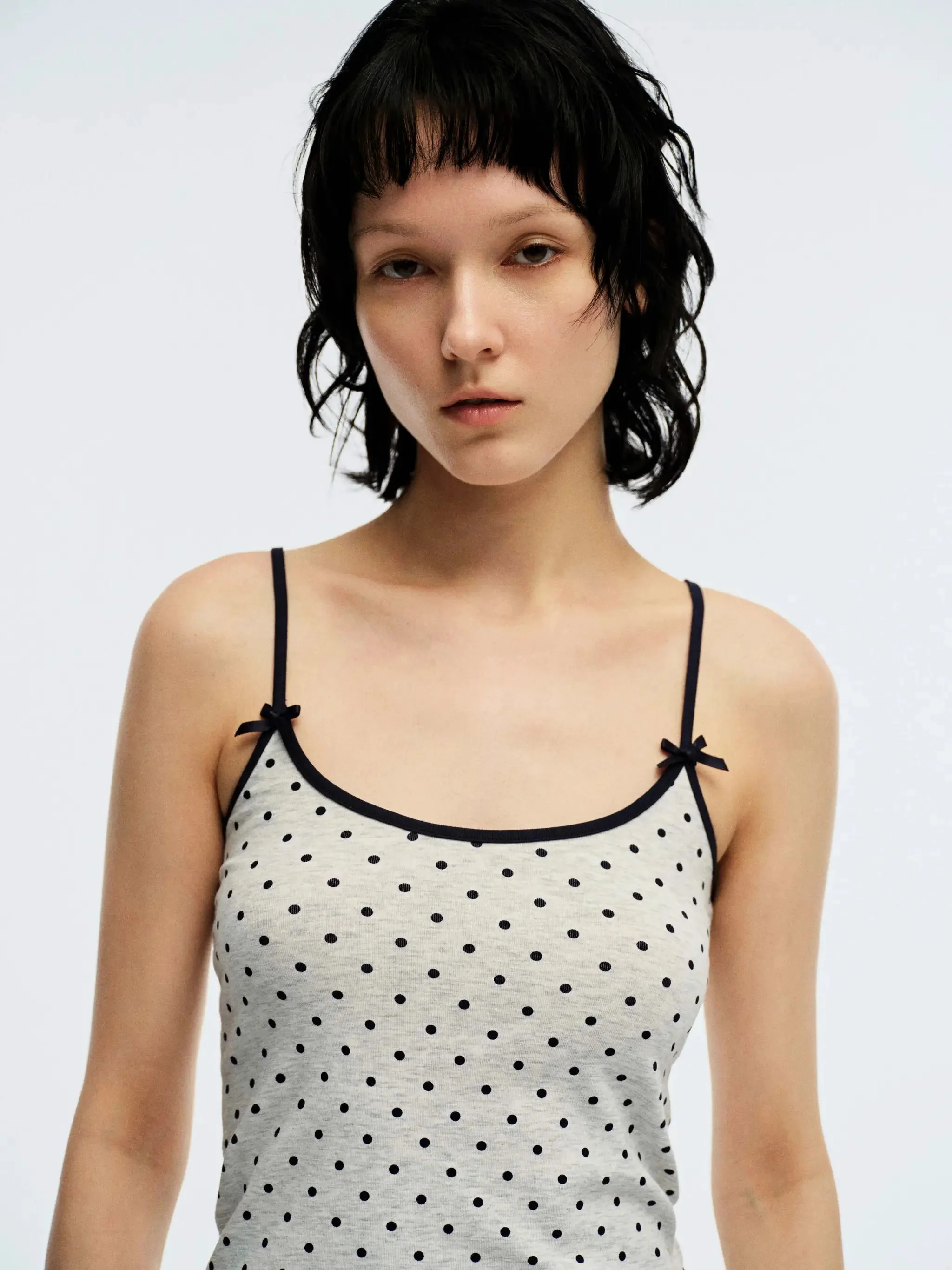 18097-polka-dot-bow-detail-skinny-fit-tank-tops-summer-essentials-3.webp Polka Dot Bow Detail Skinny Fit Tank Tops Summer Essentials