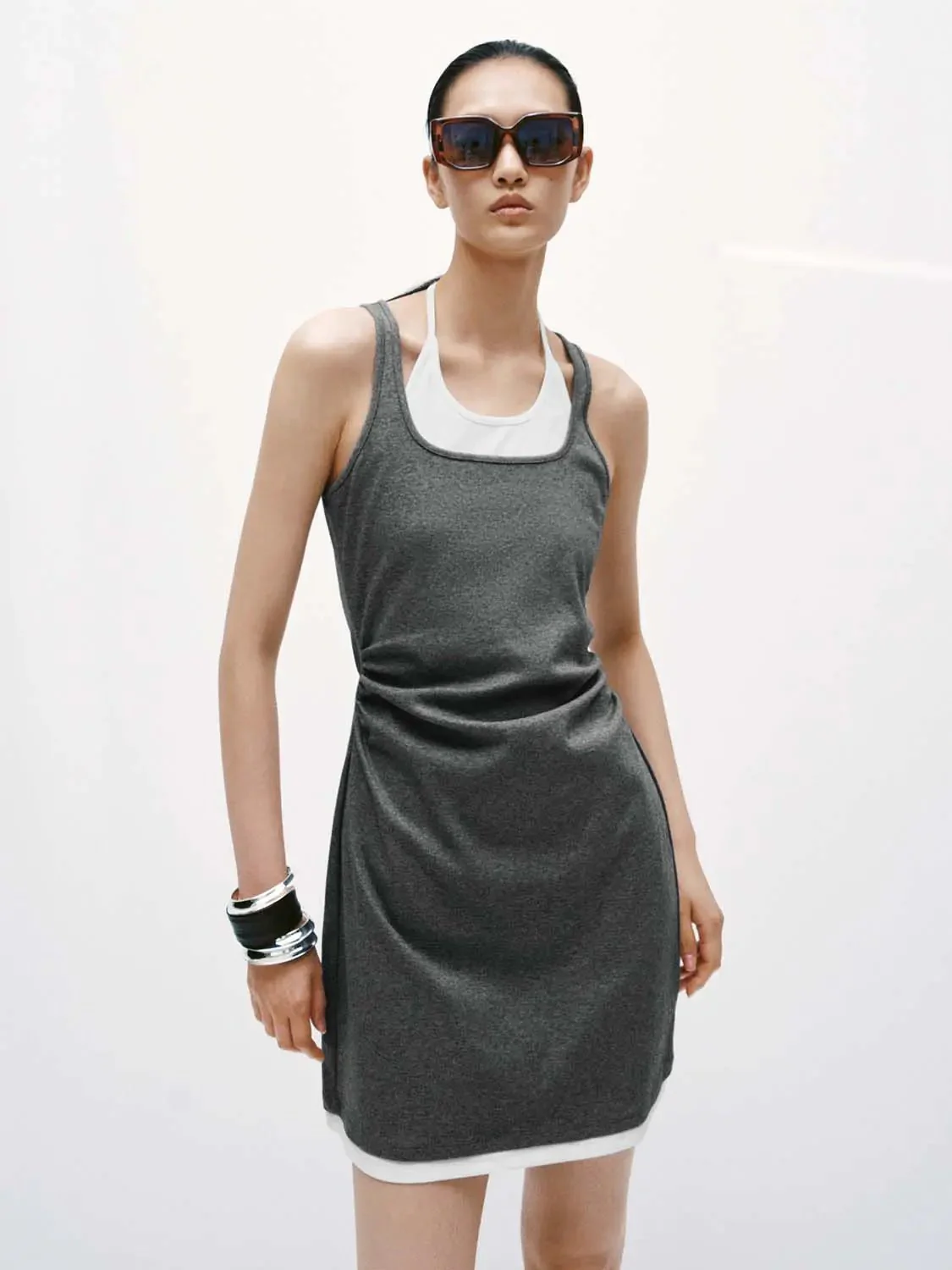 18116-cotton-blend-contrast-sleeveless-mini-dress-9.webp Cotton Blend Contrast Sleeveless Mini Dress
