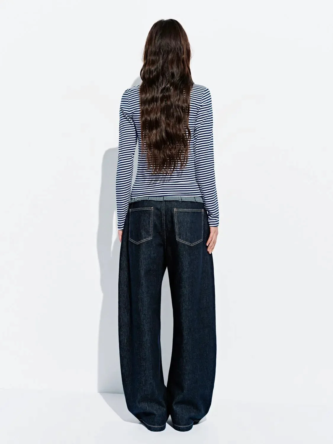 18144-striped-flare-cotton-blend-long-sleeve-shirt-6.webp Striped Flare Cotton Blend Long Sleeve Shirt
