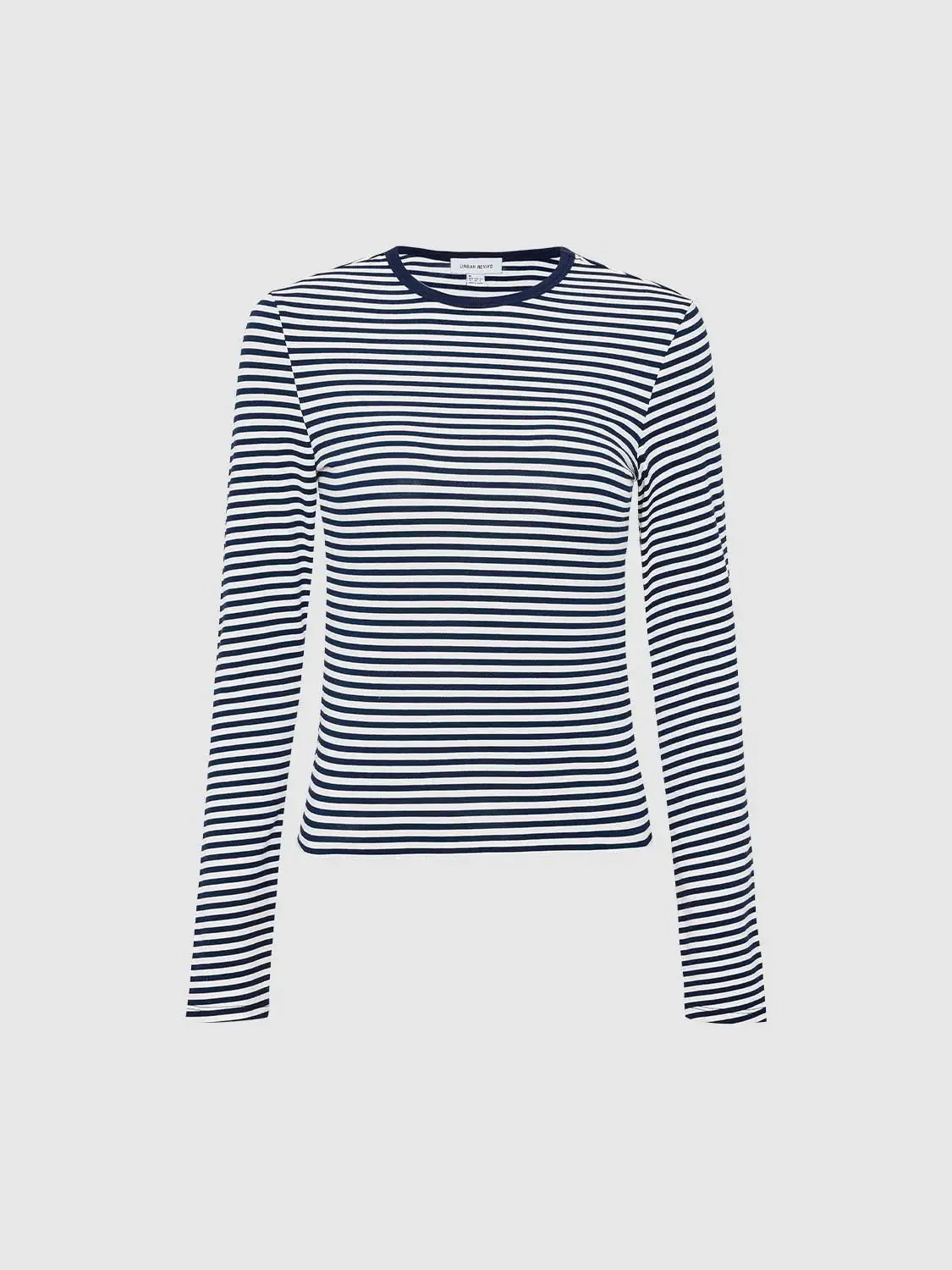 18144-striped-flare-cotton-blend-long-sleeve-shirt-7.webp Striped Flare Cotton Blend Long Sleeve Shirt