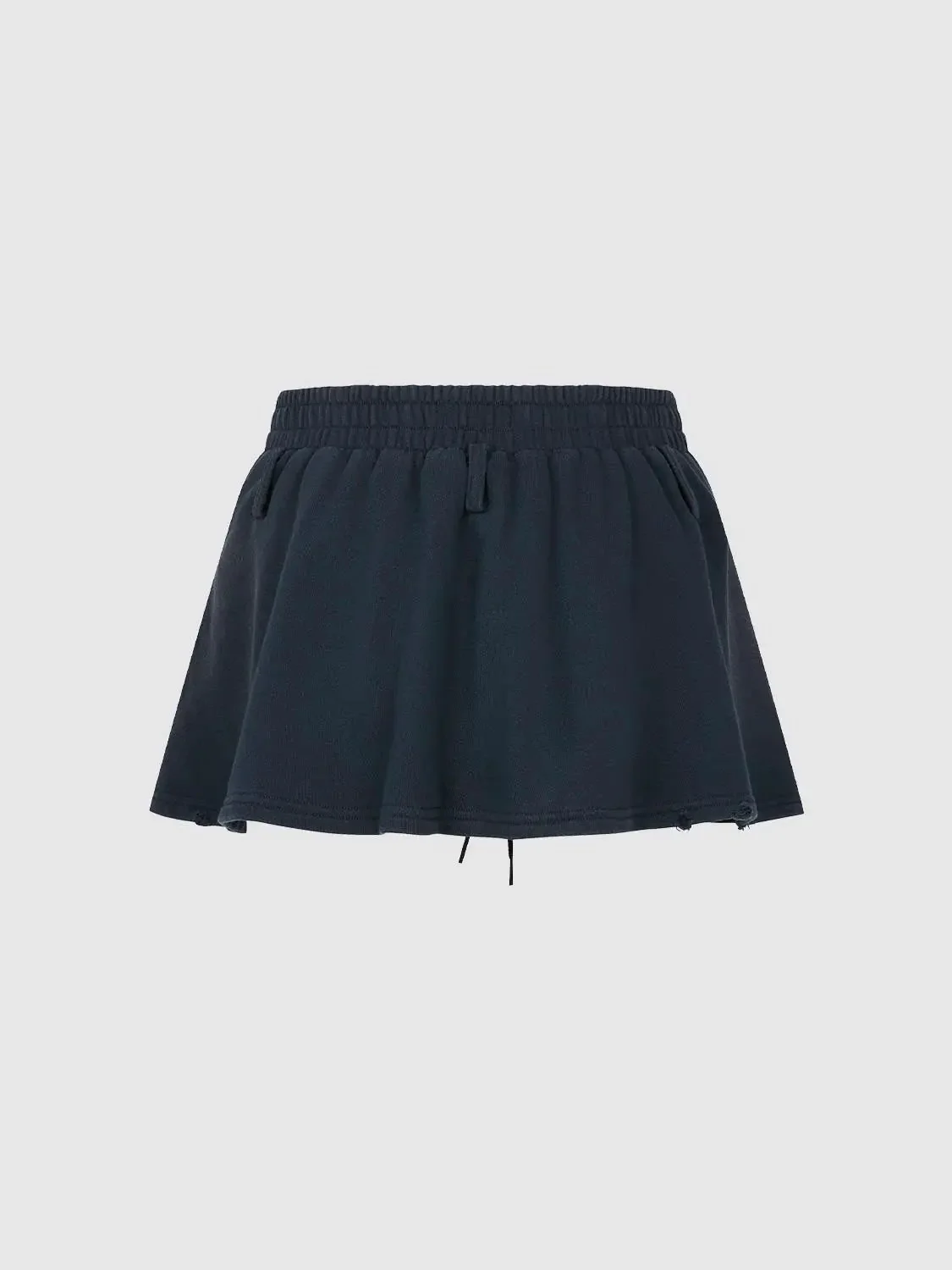 18377-cotton-blend-layered-drawstring-a-line-skirt-2.webp Cotton Blend Layered Drawstring A-Line Skirt