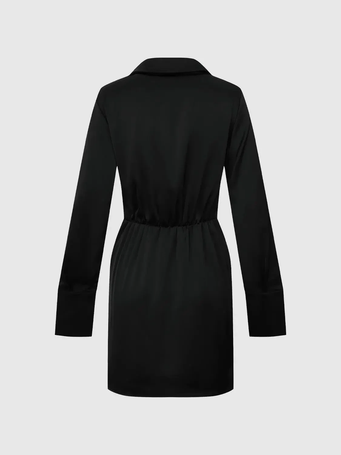 18382-black-draped-silk-v-neck-wrap-midi-dress-2.webp Black Draped Silk V Neck Wrap Midi Dress