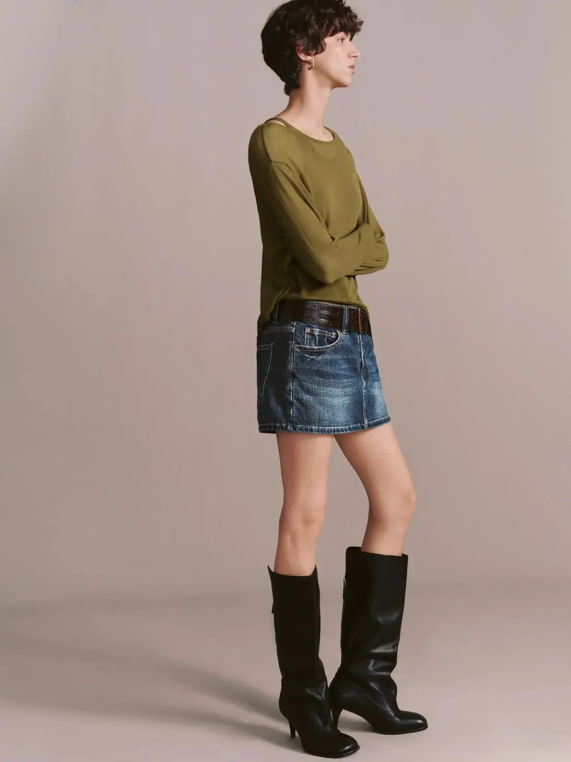 Knitted Fabric 2in1 Long Sleeve T Shirts