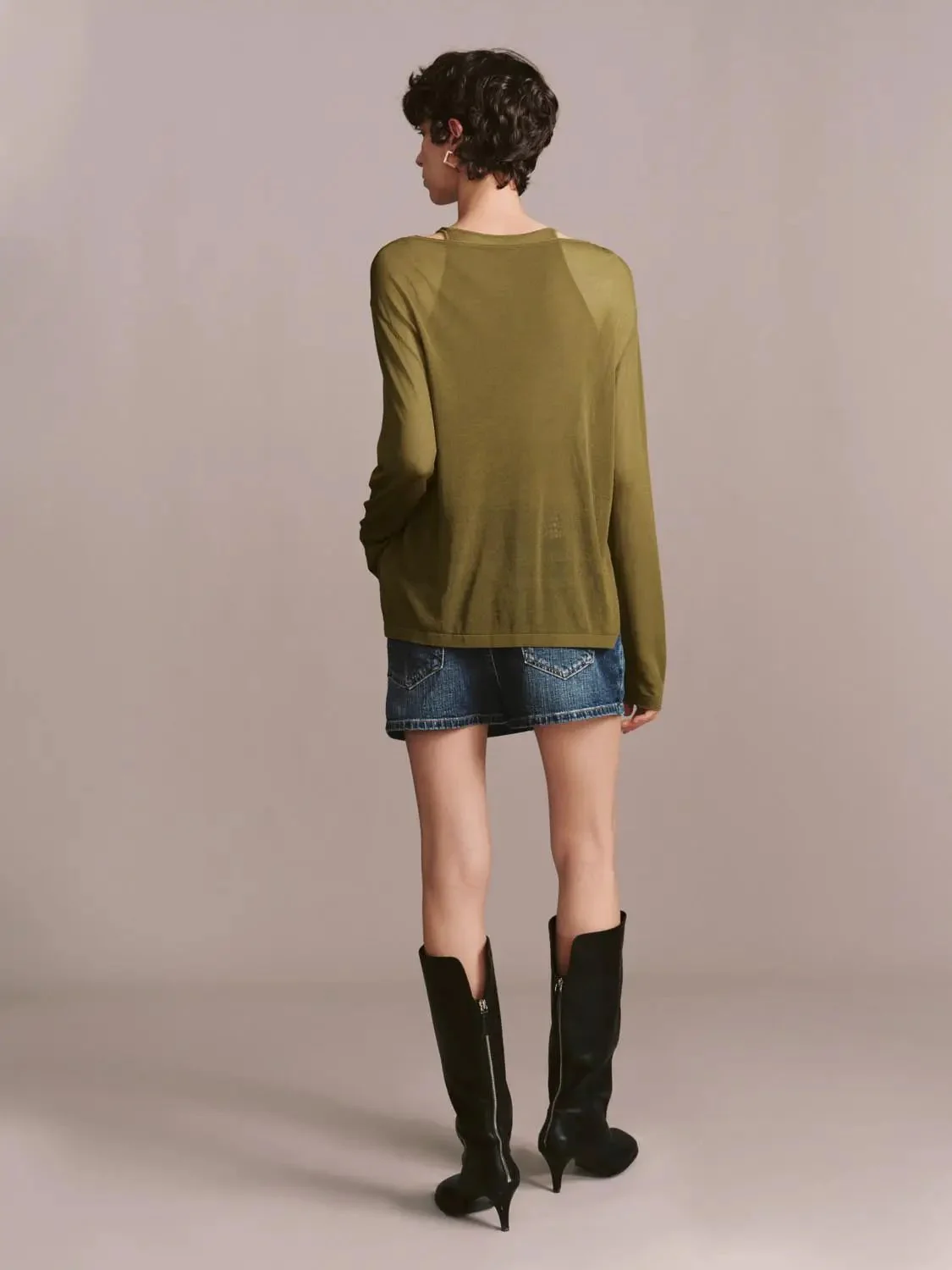 Knitted Fabric 2in1 Long Sleeve T Shirts