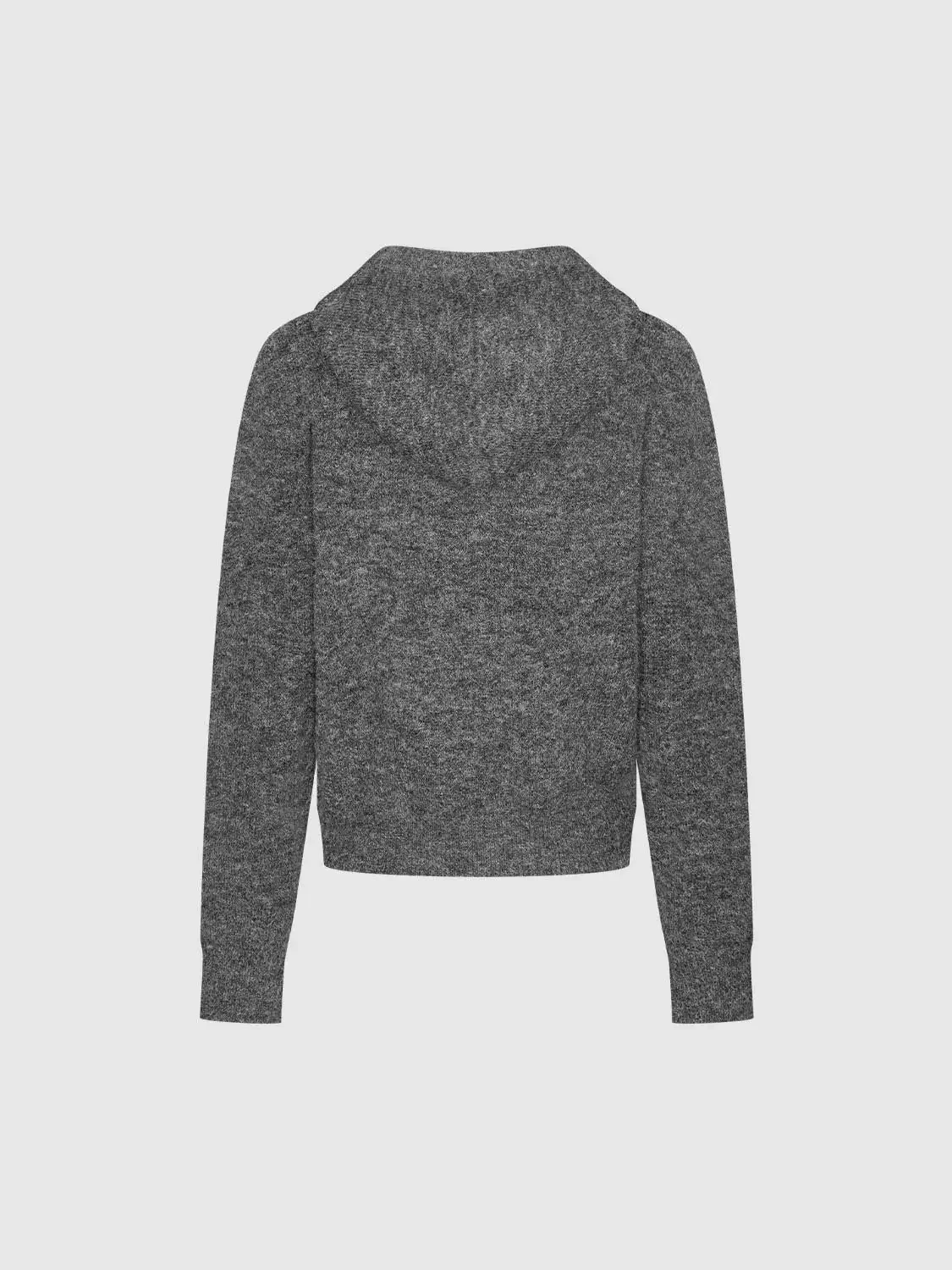 18405-dark-gray-textured-knit-zip-hooded-knitted-cardigans-2.webp Dark Gray Textured Knit Zip Hooded Knitted Cardigans