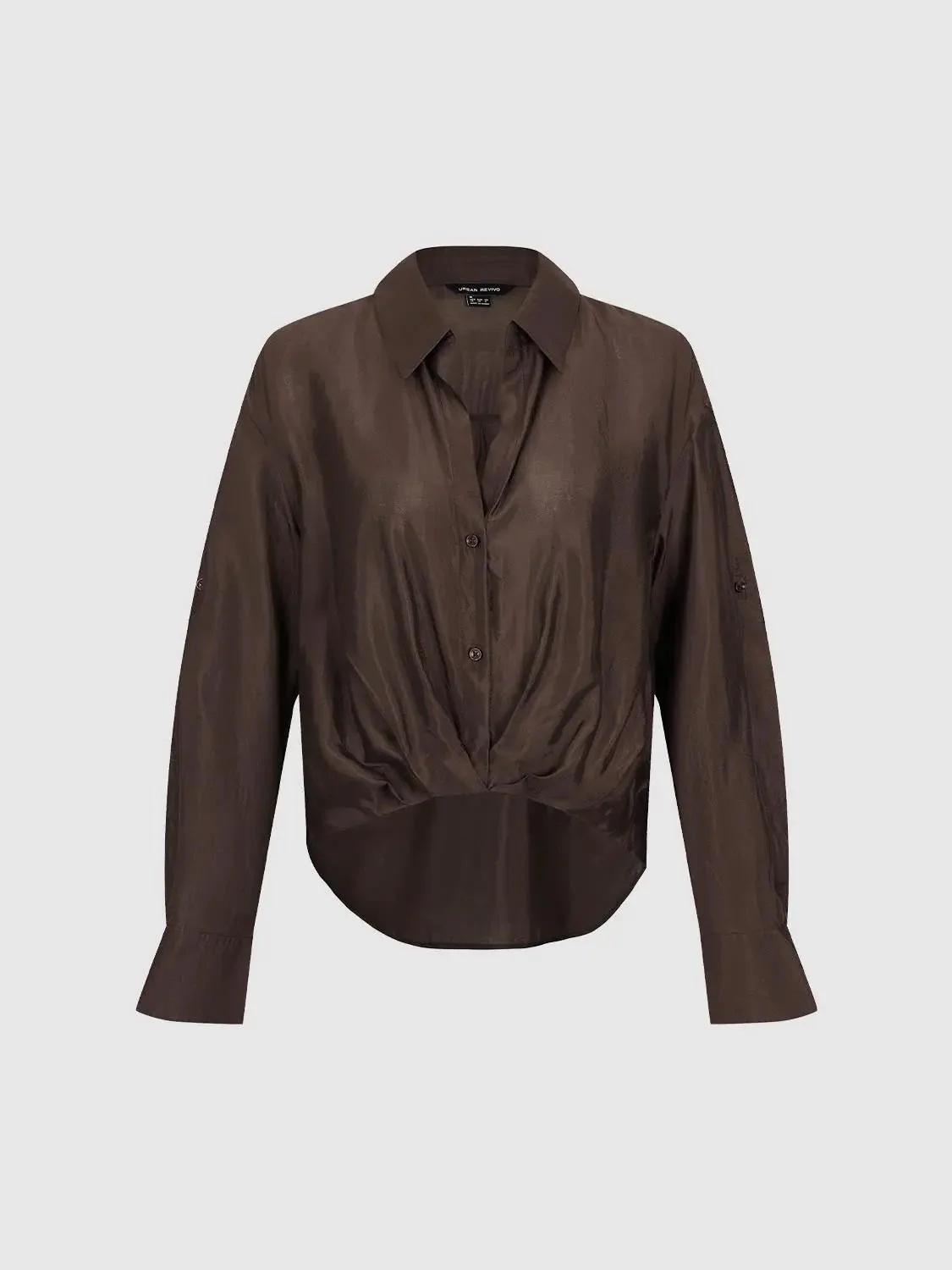 18412-lux-satin-twist-front-long-sleeve-blouses-1.webp Lux Satin Twist Front Long Sleeve Blouses