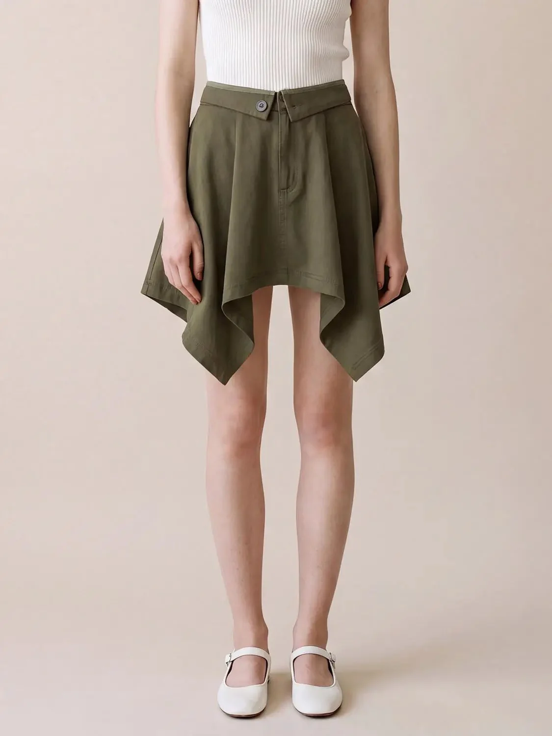 18429-olive-cotton-foldover-asymmetric-a-line-midi-skirts-1.webp Olive Cotton Foldover Asymmetric A Line Midi Skirts