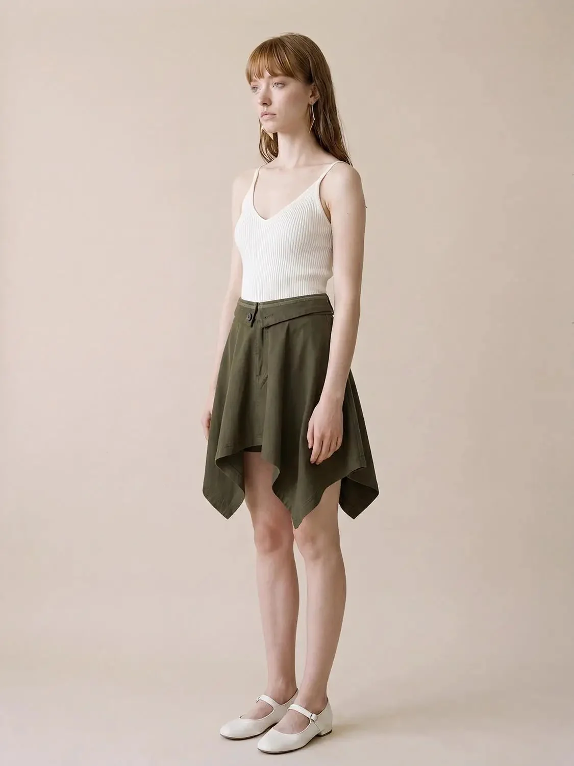 18429-olive-cotton-foldover-asymmetric-a-line-midi-skirts-5.webp Olive Cotton Foldover Asymmetric A Line Midi Skirts