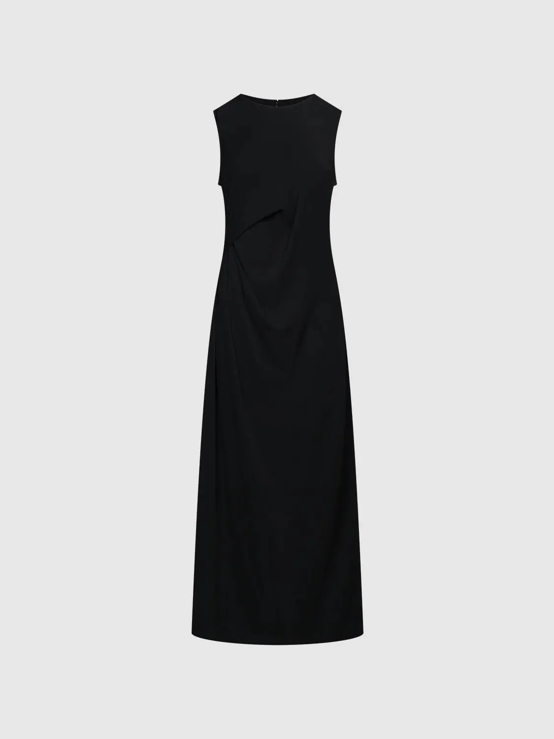 1846-elegant-black-nipped-waist-sleeveless-midi-dresses-7.webp Elegant Black Nipped-Waist Sleeveless Midi Dresses