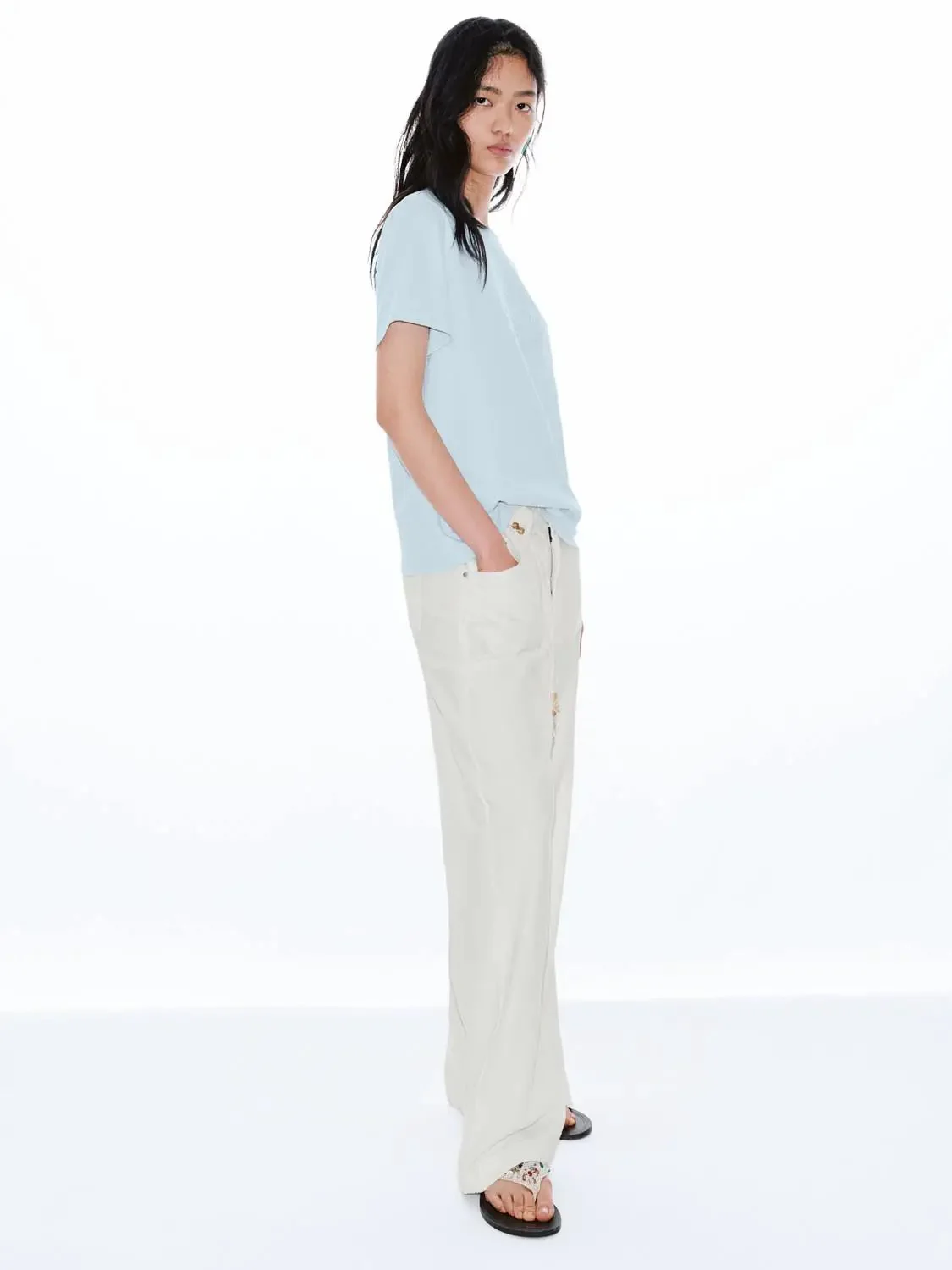 18495-cotton-crew-neck-tee-with-slight-stretch-t-shirts-5.webp Cotton Crew Neck Tee With Slight Stretch T-Shirts