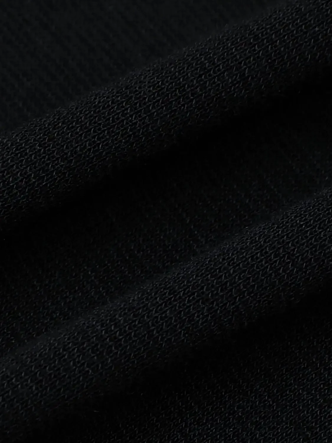 Black Cotton Knit Crop With White Piping T-Shirts