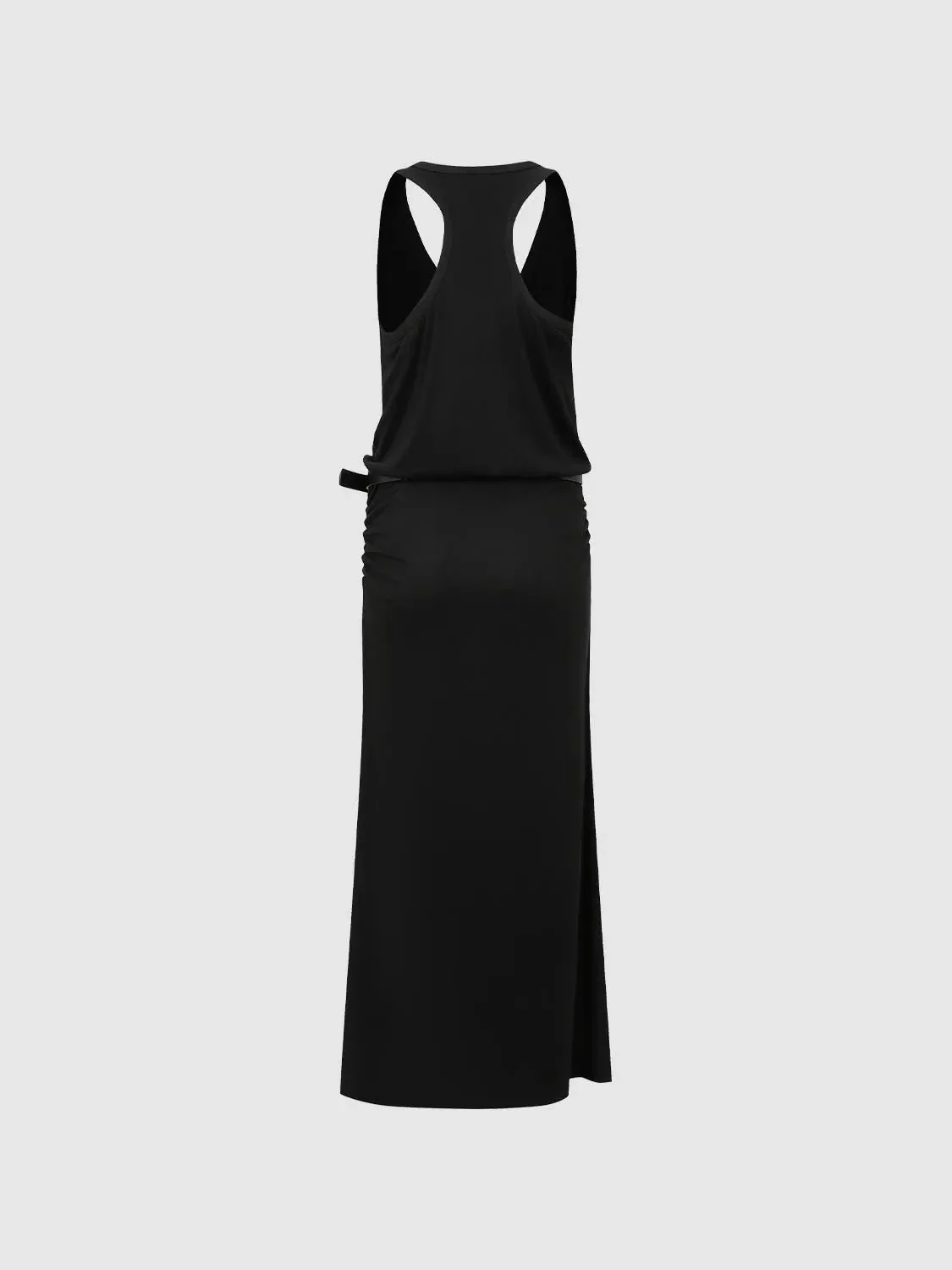 18523-black-belted-sleeveless-jersey-midi-dresses-2.webp Black Belted Sleeveless Jersey Midi Dresses