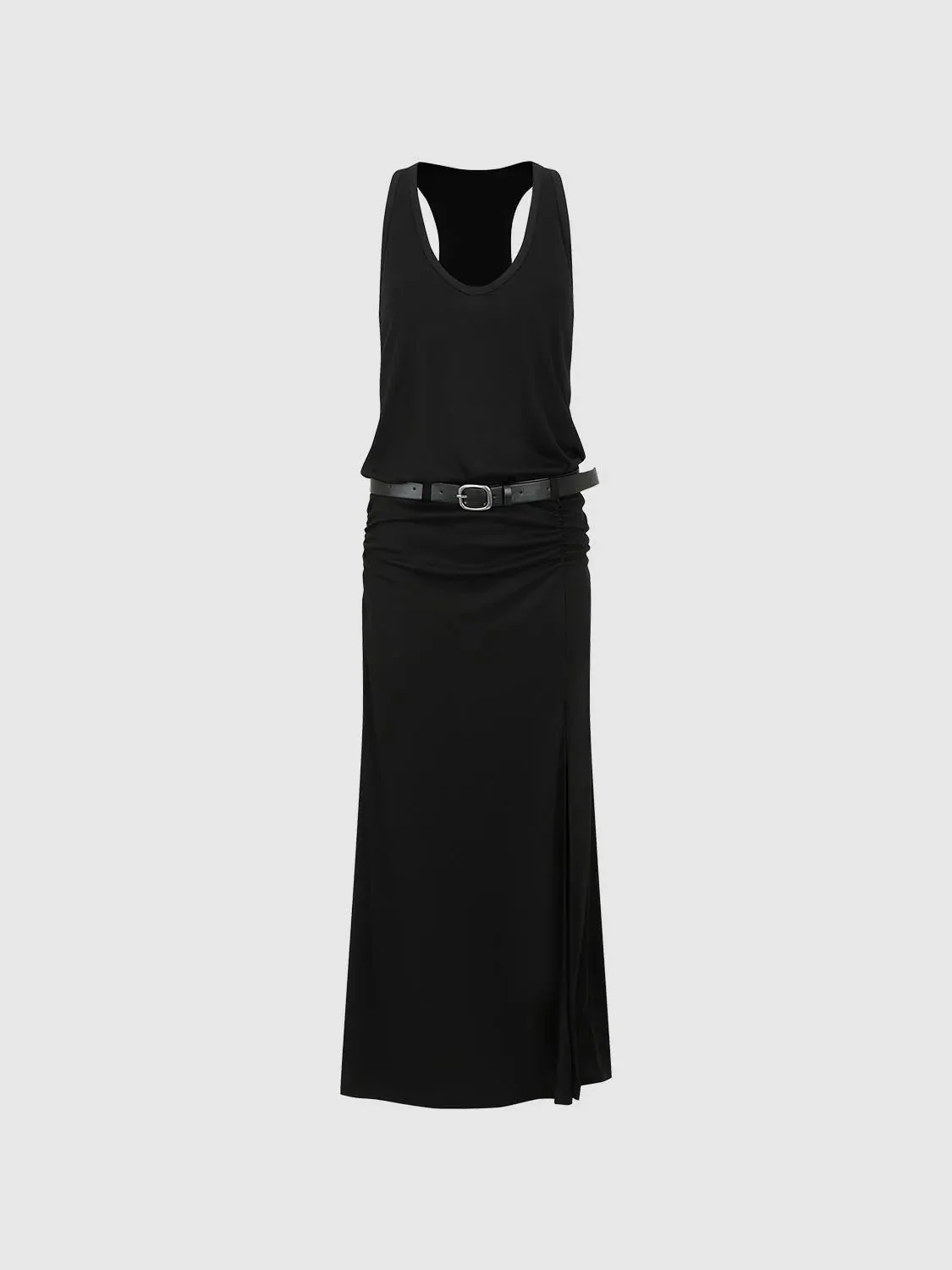 18523-black-belted-sleeveless-jersey-midi-dresses-4.webp Black Belted Sleeveless Jersey Midi Dresses