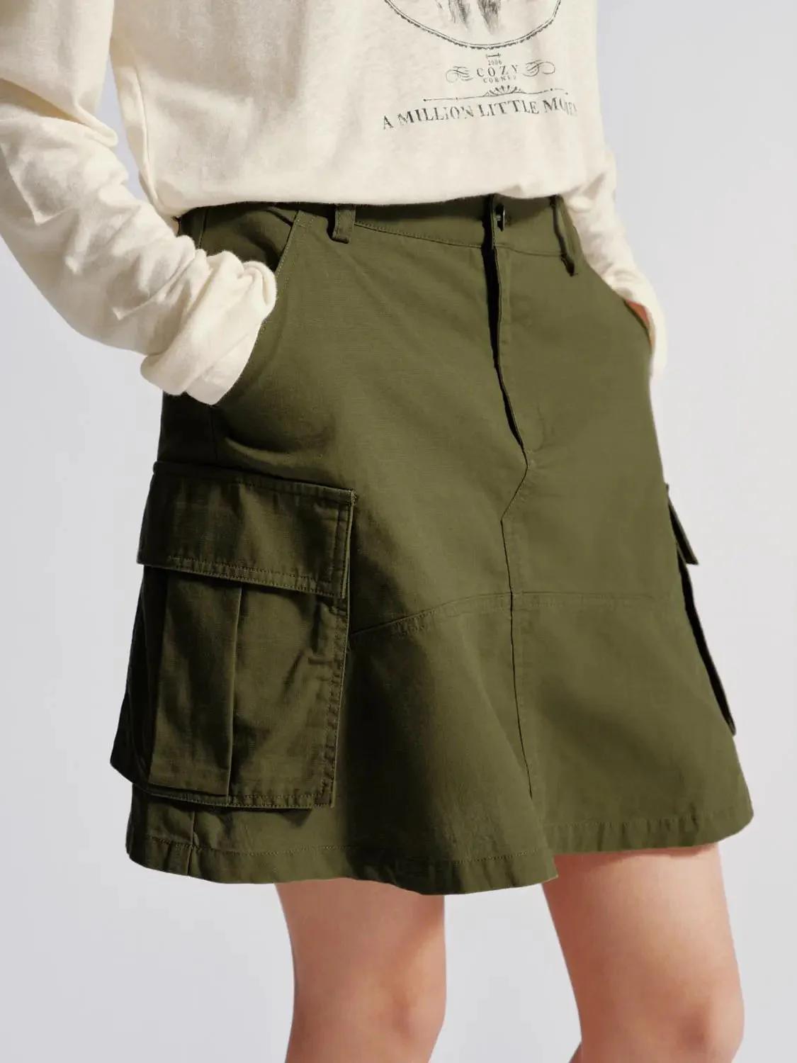 18540-durable-cotton-twill-cargo-a-line-midi-flap-pocket-skirts-5.webp Durable Cotton Twill Cargo A-Line Midi Flap Pocket Skirts