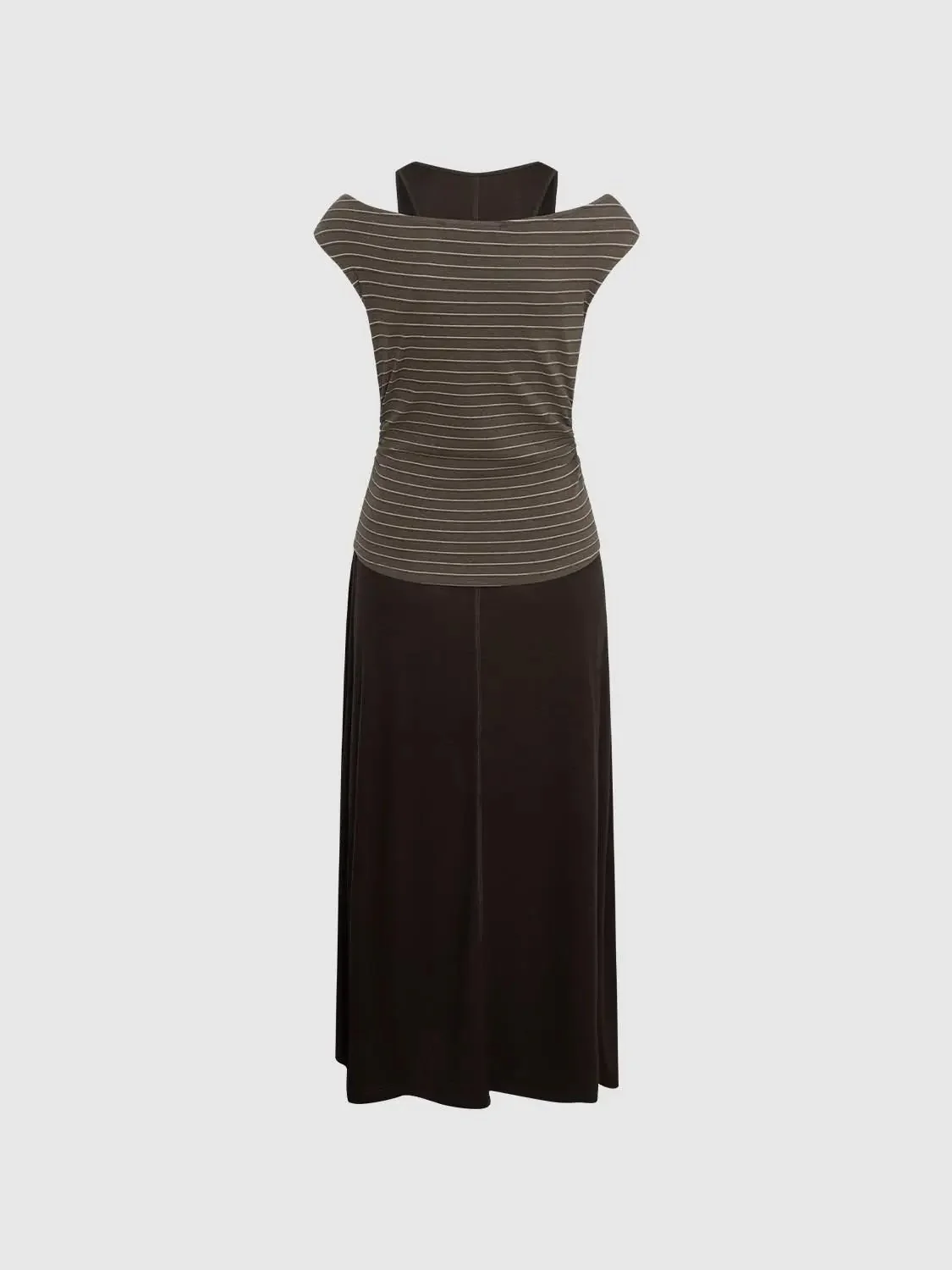 18622-two-piece-contrast-striped-sleeveless-stretch-knit-midi-dresses-2.webp Two-Piece Contrast Striped Sleeveless Stretch Knit Midi Dresses