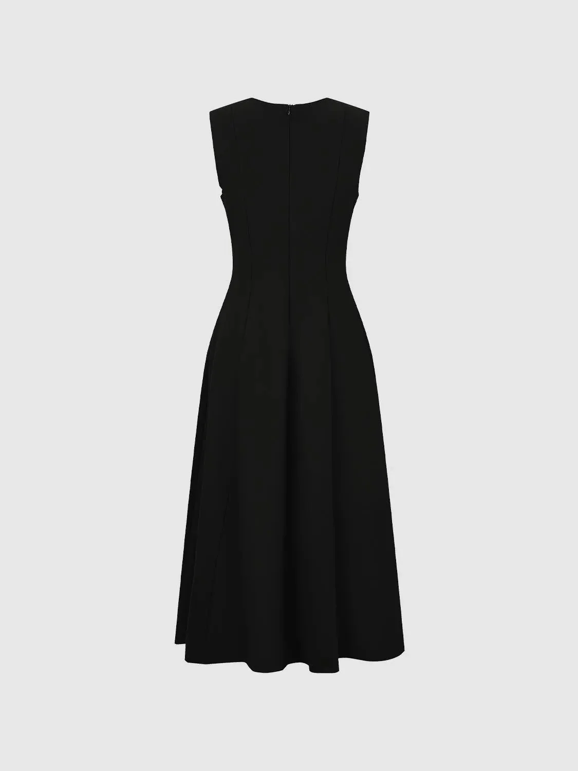 1863-viscose-blend-panel-seamed-midi-elegant-dresses-2.webp Viscose Blend Panel Seamed Midi Elegant Dresses