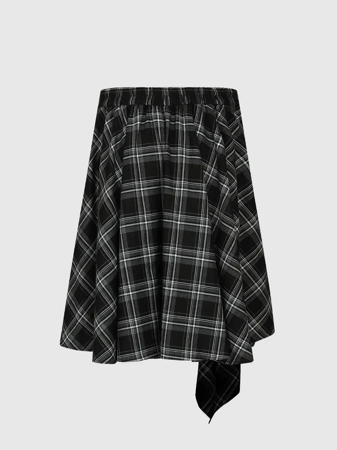 18727-polyester-contrast-check-knot-front-aline-midi-skirts-2.webp Polyester Contrast Check Knot Front Aline Midi Skirts