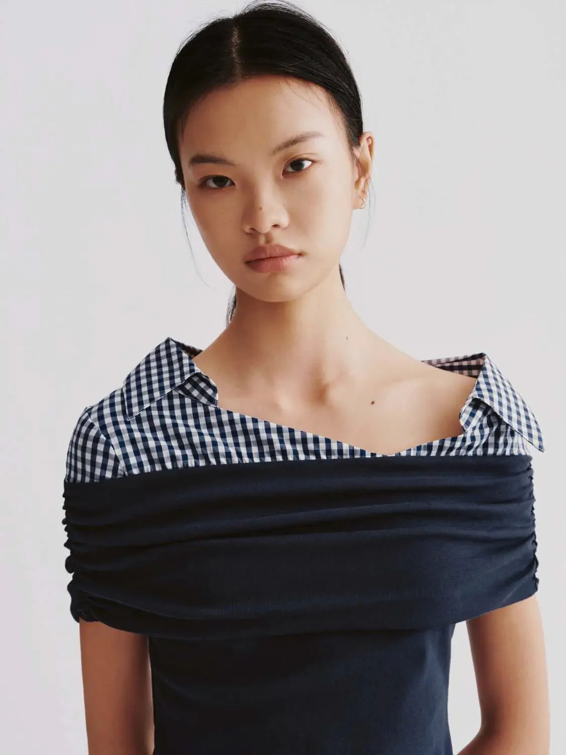 1874-cotton-stretch-off-shoulder-check-collar-shirt-3.webp Cotton Stretch Off Shoulder Check Collar Shirt