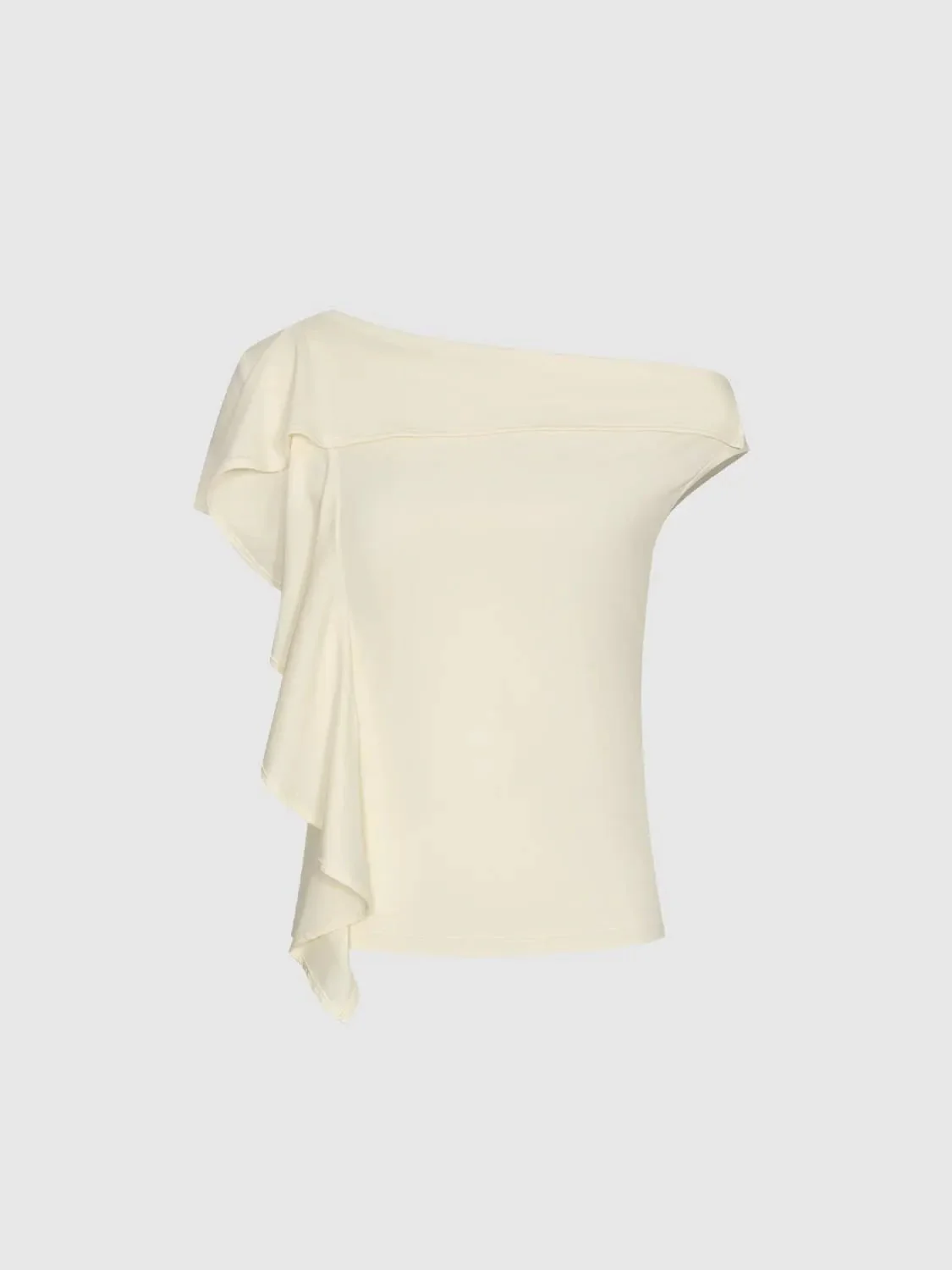 18744-ruffle-detail-one-shoulder-asymmetric-casual-t-shirts-4.webp Ruffle Detail One Shoulder Asymmetric Casual T-Shirts