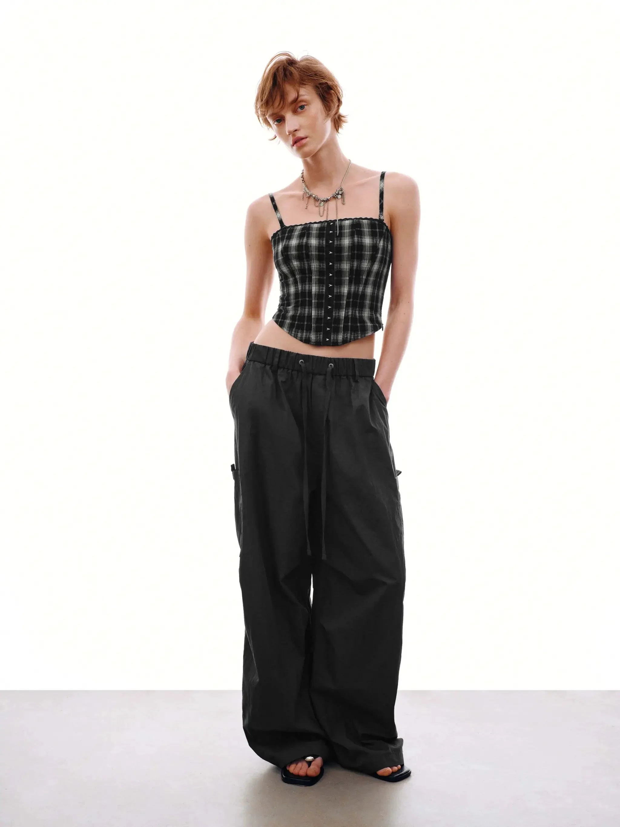 18749-lace-trim-contrast-check-strappy-cami-tops-5.webp Lace Trim Contrast Check Strappy Cami Tops