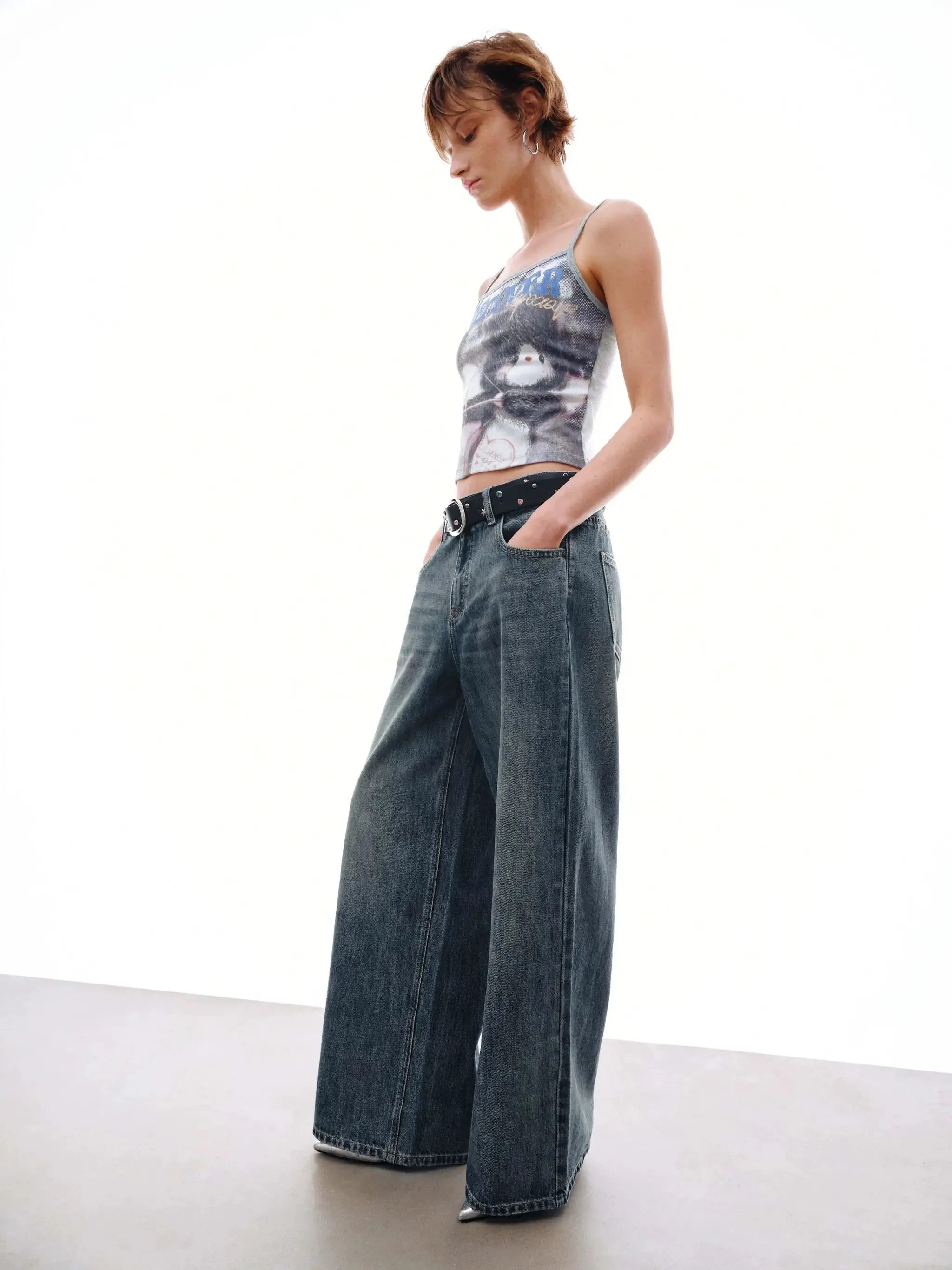 Printed Strappy Bandeau Tops With Slight Stretch Fabric