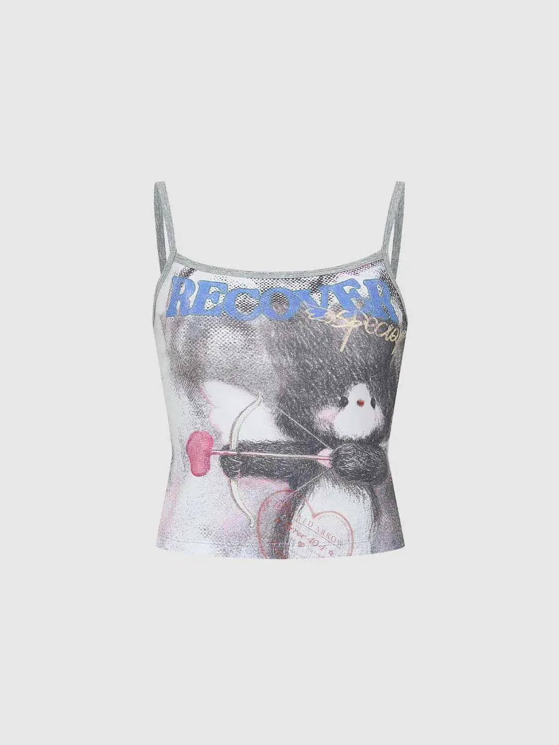 Printed Strappy Bandeau Tops With Slight Stretch Fabric