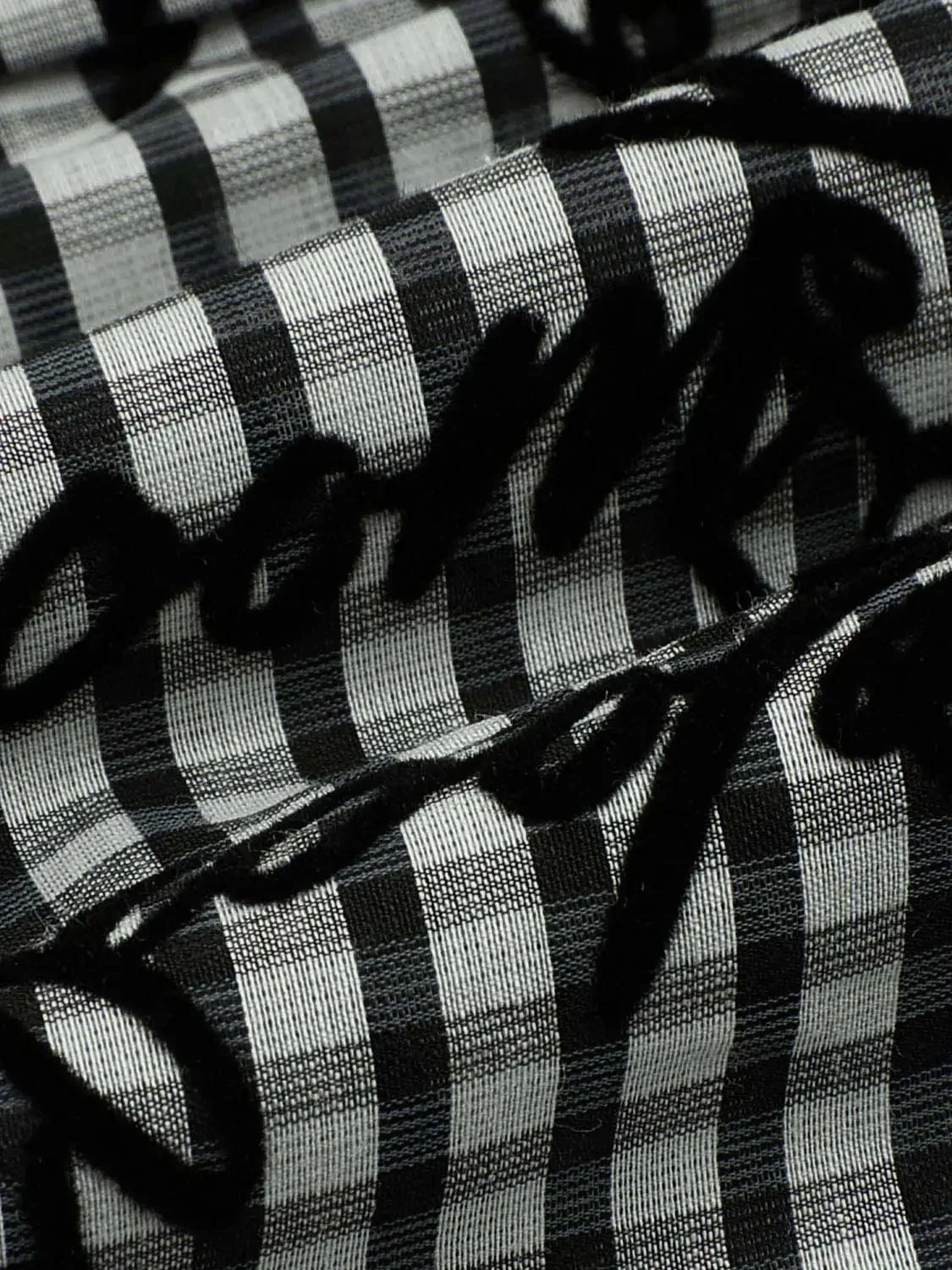Contrast Check Tie Front Sleeveless Cotton Shirts