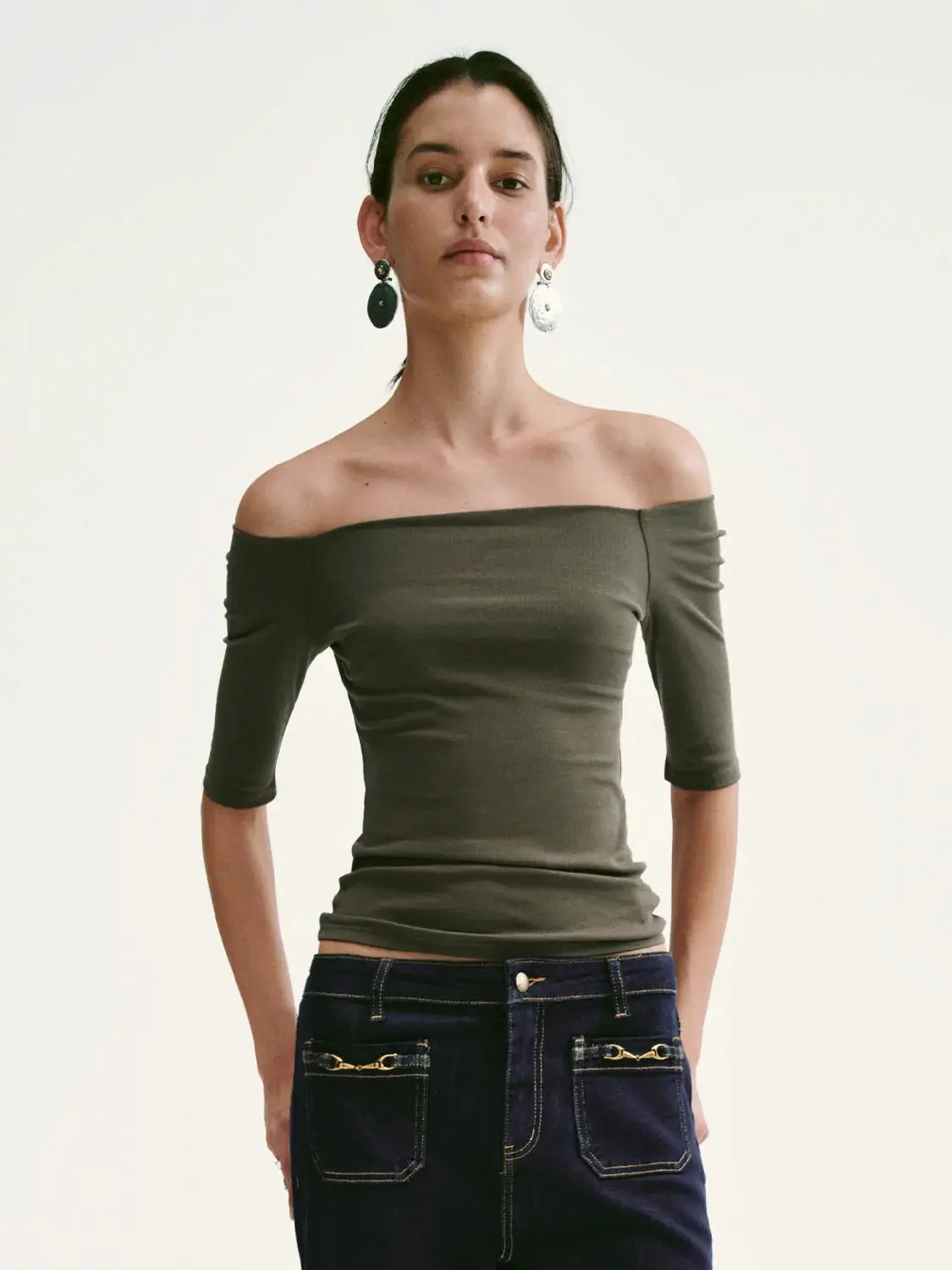 18799-boat-neck-skinny-fit-ruched-t-shirts-casual-everyday-t-shirts-1.webp Boat Neck Skinny Fit Ruched T-Shirts Casual Everyday T-Shirts