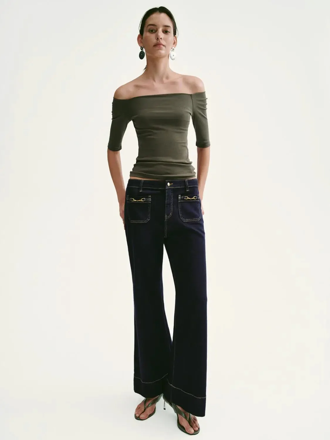 18799-boat-neck-skinny-fit-ruched-t-shirts-casual-everyday-t-shirts-4.webp Boat Neck Skinny Fit Ruched T-Shirts Casual Everyday T-Shirts