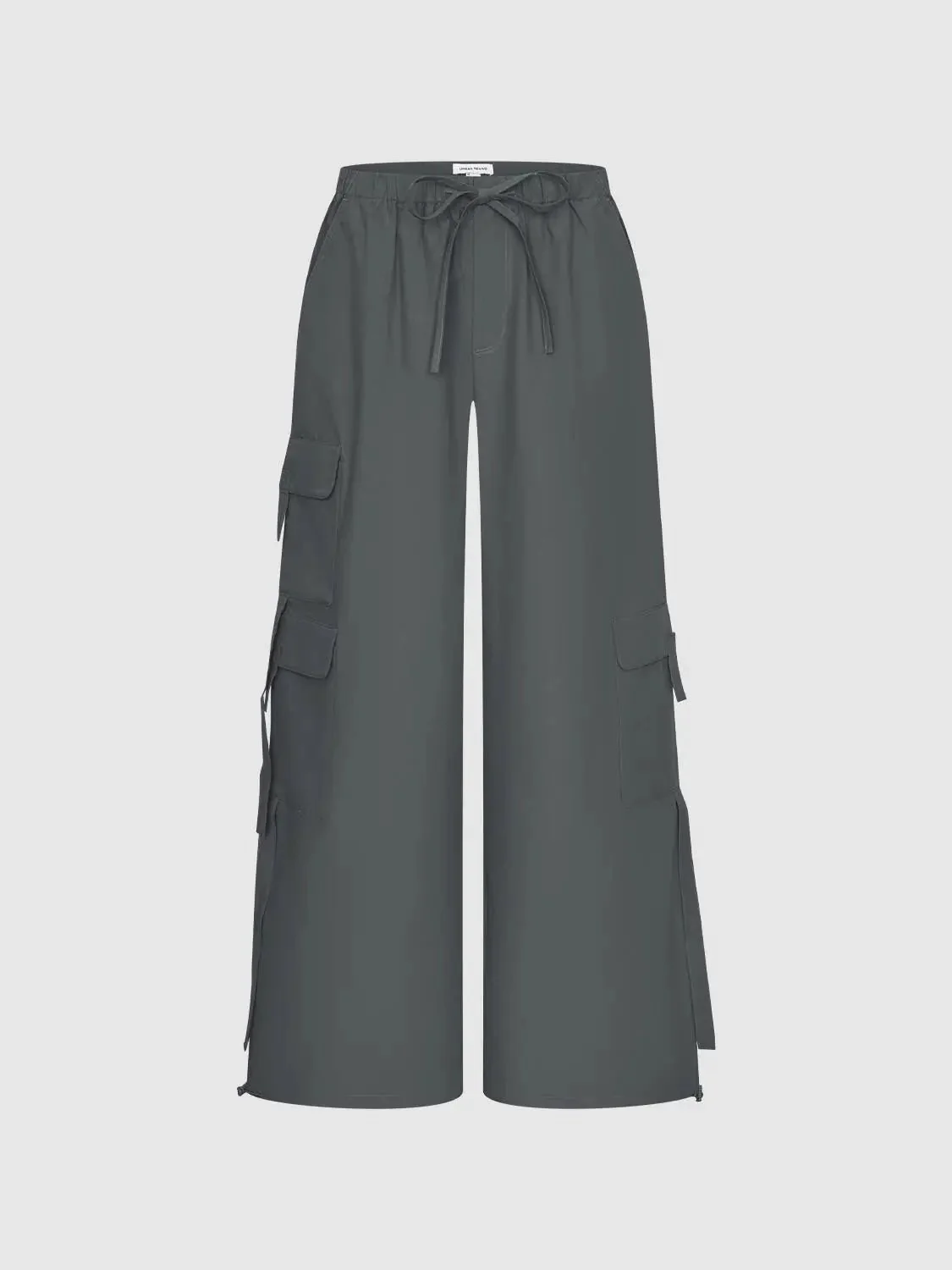 18810-drawstring-pull-on-flap-pocket-wide-leg-cargo-pants-5.webp Drawstring Pull On Flap Pocket Wide Leg Cargo Pants