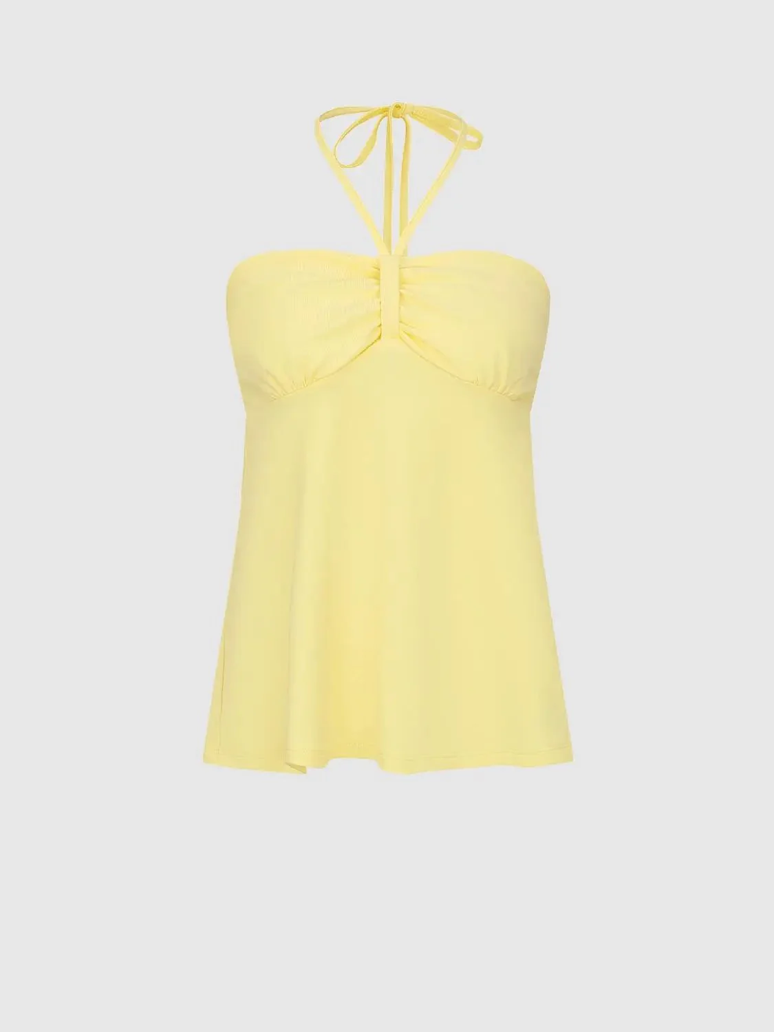 18935-halter-neck-shirring-detail-bandeau-tops-with-light-stretch-fabric-1.webp Halter Neck Shirring Detail Bandeau Tops With Light Stretch Fabric