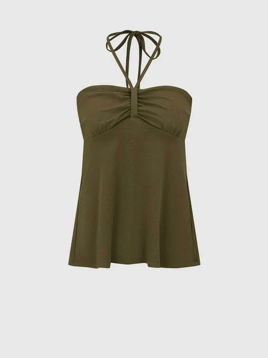 18935-halter-neck-shirring-detail-bandeau-tops-with-light-stretch-fabric-11.webp Halter Neck Shirring Detail Bandeau Tops With Light Stretch Fabric