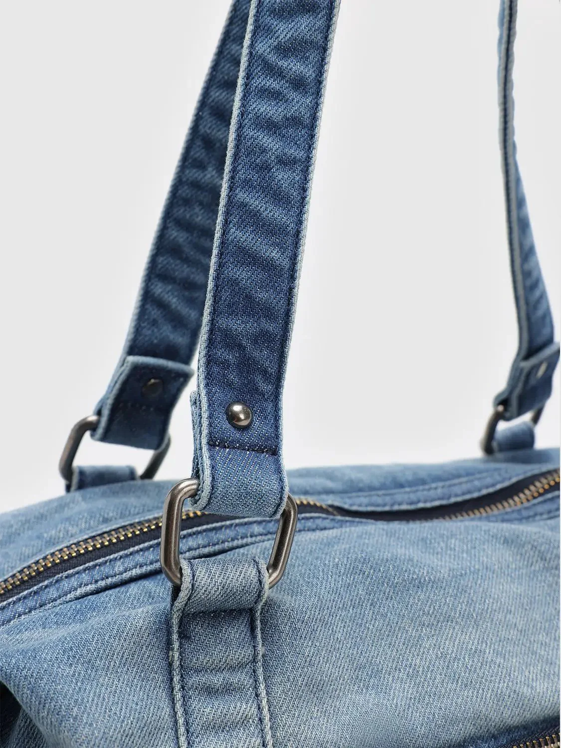 Washed Denim Large-Capacity Shoulder Bags