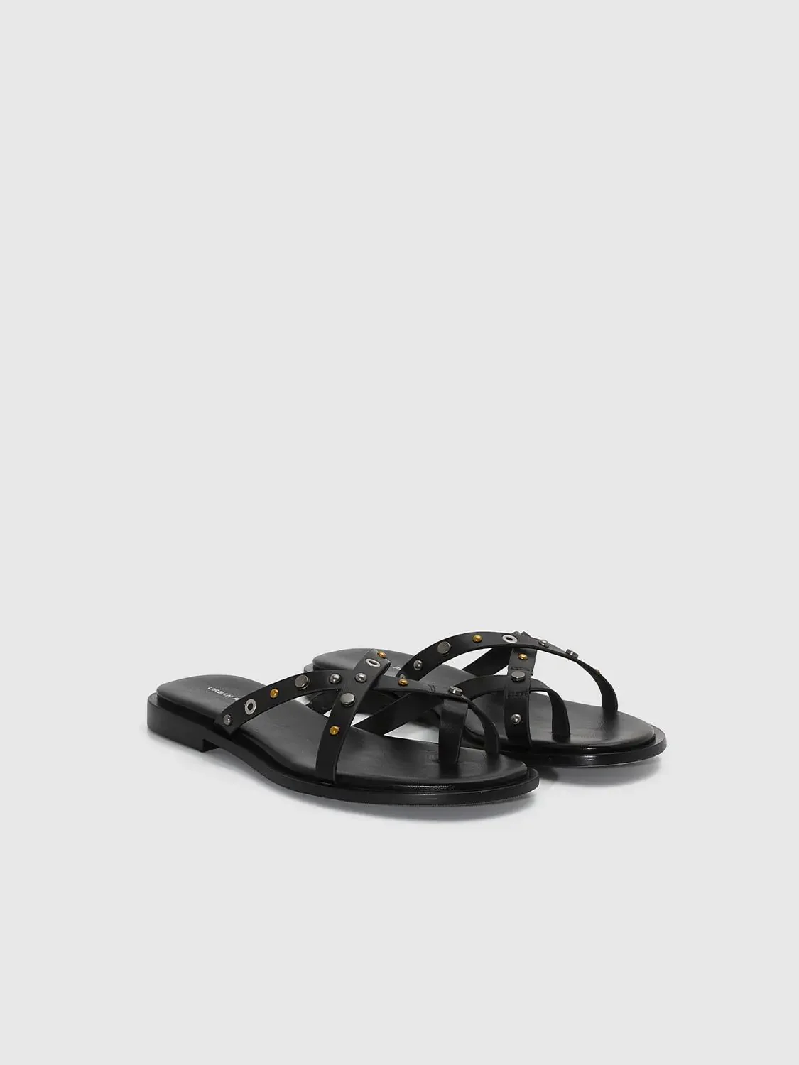 18961-faux-leather-studded-slippers-with-slight-stretch-for-comfort-1.webp Faux Leather Studded Slippers With Slight Stretch For Comfort