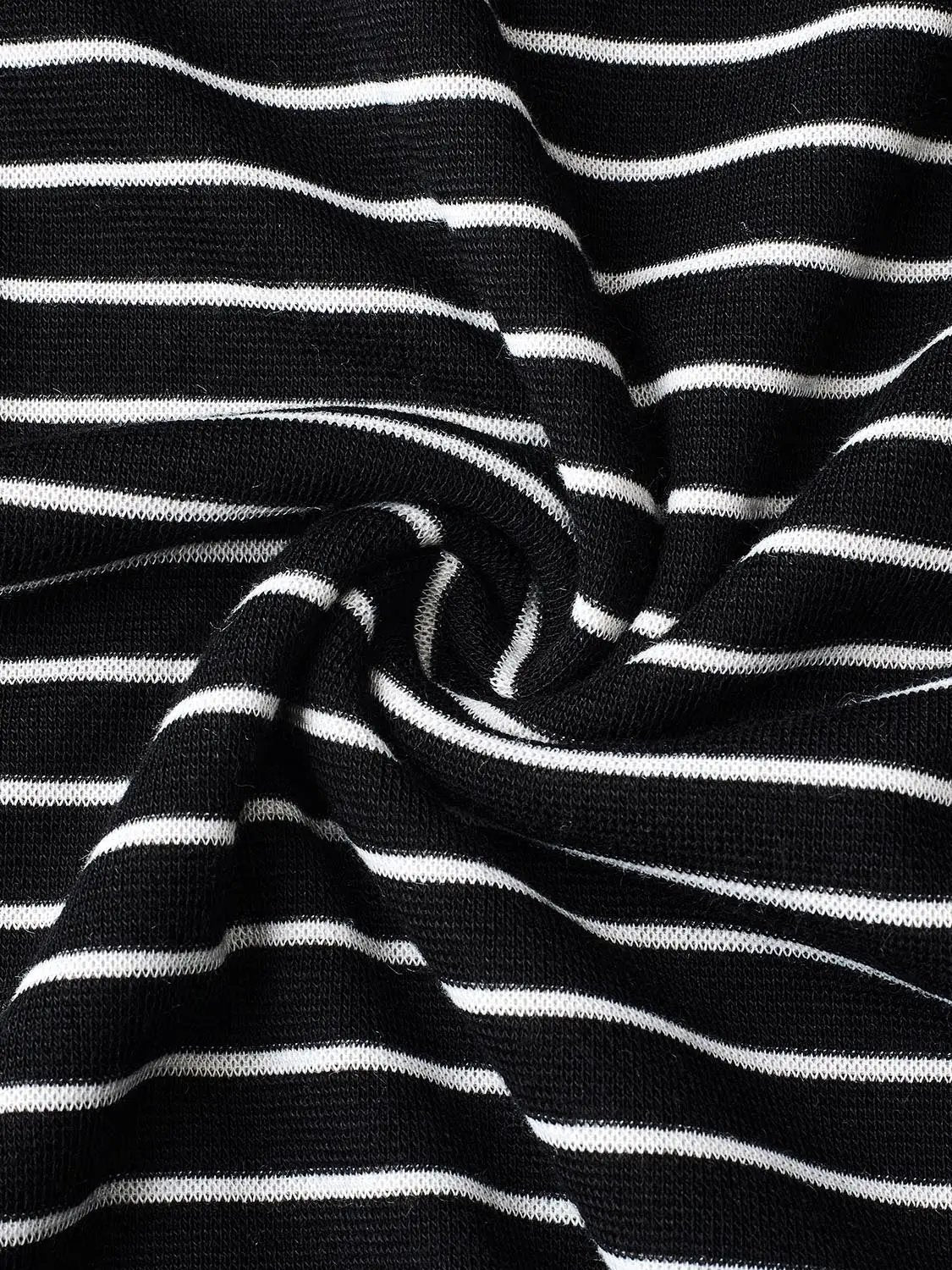 Henley Neck Contrast Striped Skinny Fit T-Shirts For Men