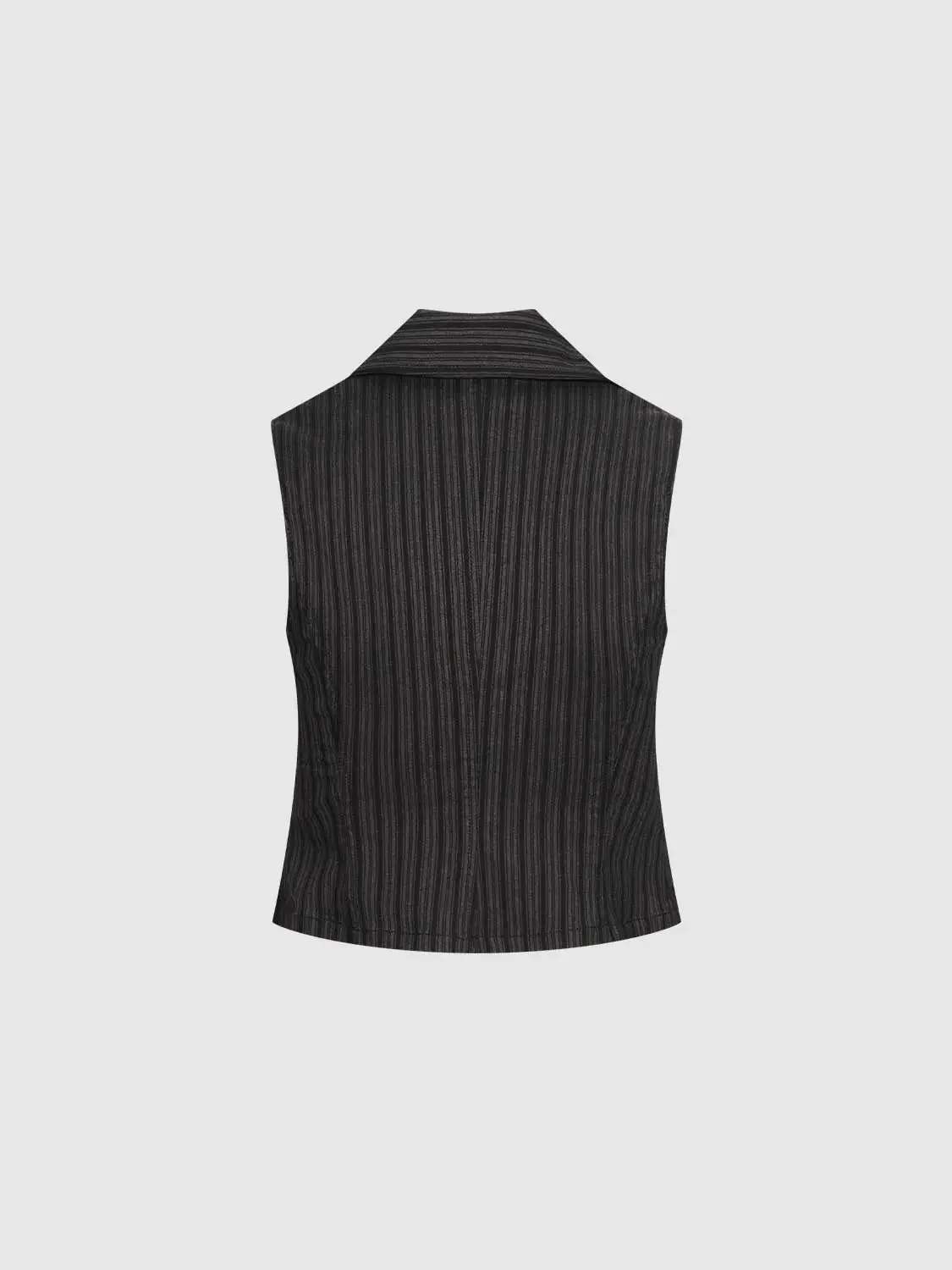 19082-v-neck-collared-striped-nipped-waist-vests-2.webp V Neck Collared Striped Nipped Waist Vests
