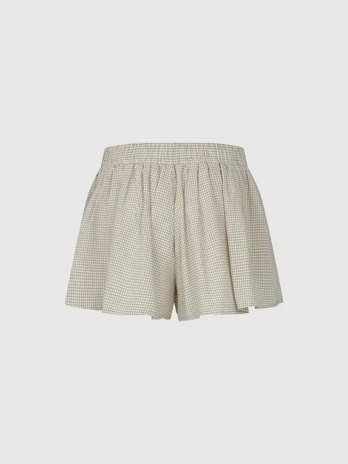 19108-cotton-linen-gingham-button-detail-shorts-2.webp Cotton Linen Gingham Button Detail Shorts