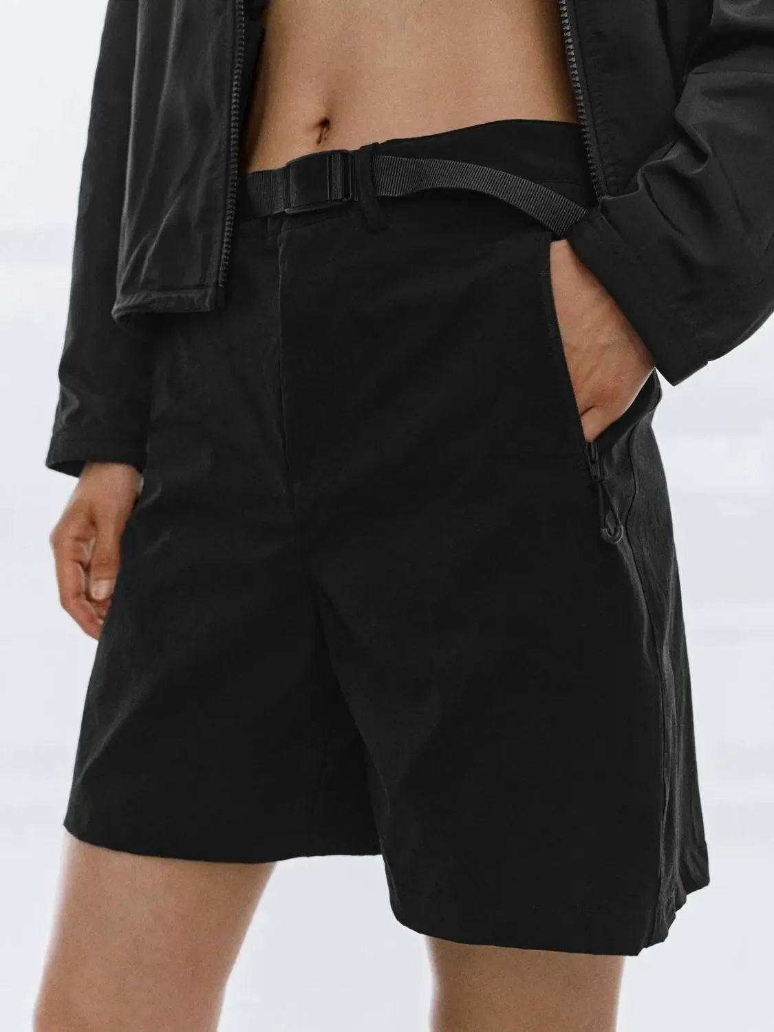 19118-elegant-everyday-slim-fit-belted-stretch-shorts-5.webp Elegant Everyday Slim Fit Belted Stretch Shorts