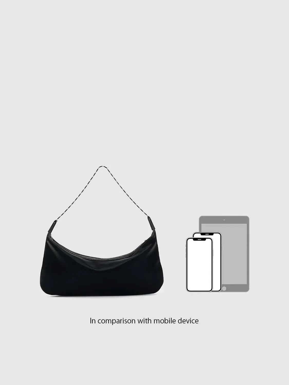 19147-crescent-minimalist-black-chain-link-shoulder-bag-7.webp Crescent Minimalist Black Chain Link Shoulder Bag