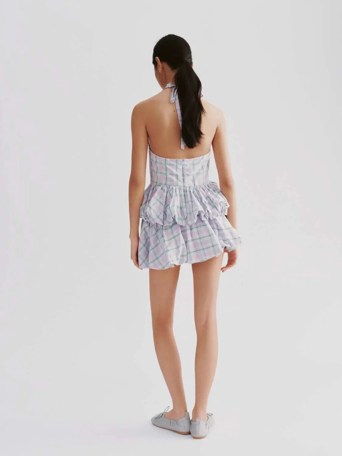 19148-cotton-drawstring-checkered-a-line-mini-skirt-6.webp Cotton Drawstring Checkered A Line Mini Skirt